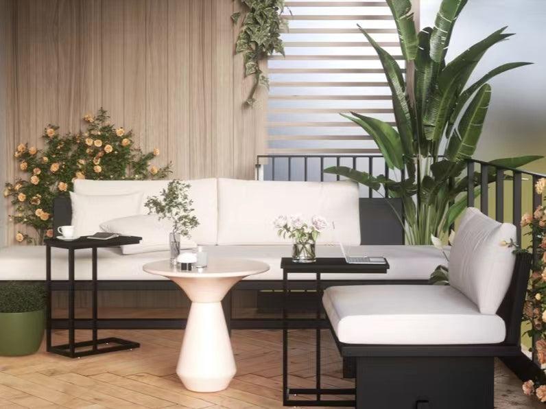 VECELO C Shaped TV Tray for Sofa Couch