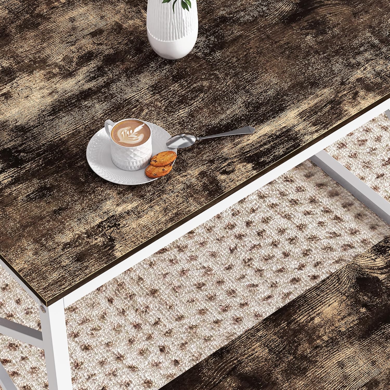 VECELO Kitchen Table with 2 Benches for 4 - VECELO