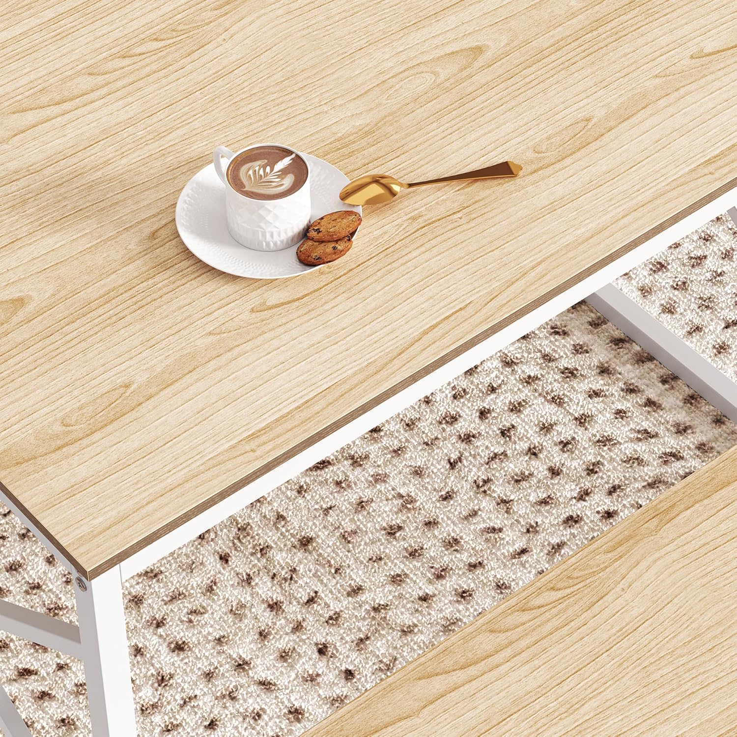 VECELO Kitchen Table with 2 Benches for 4 - VECELO