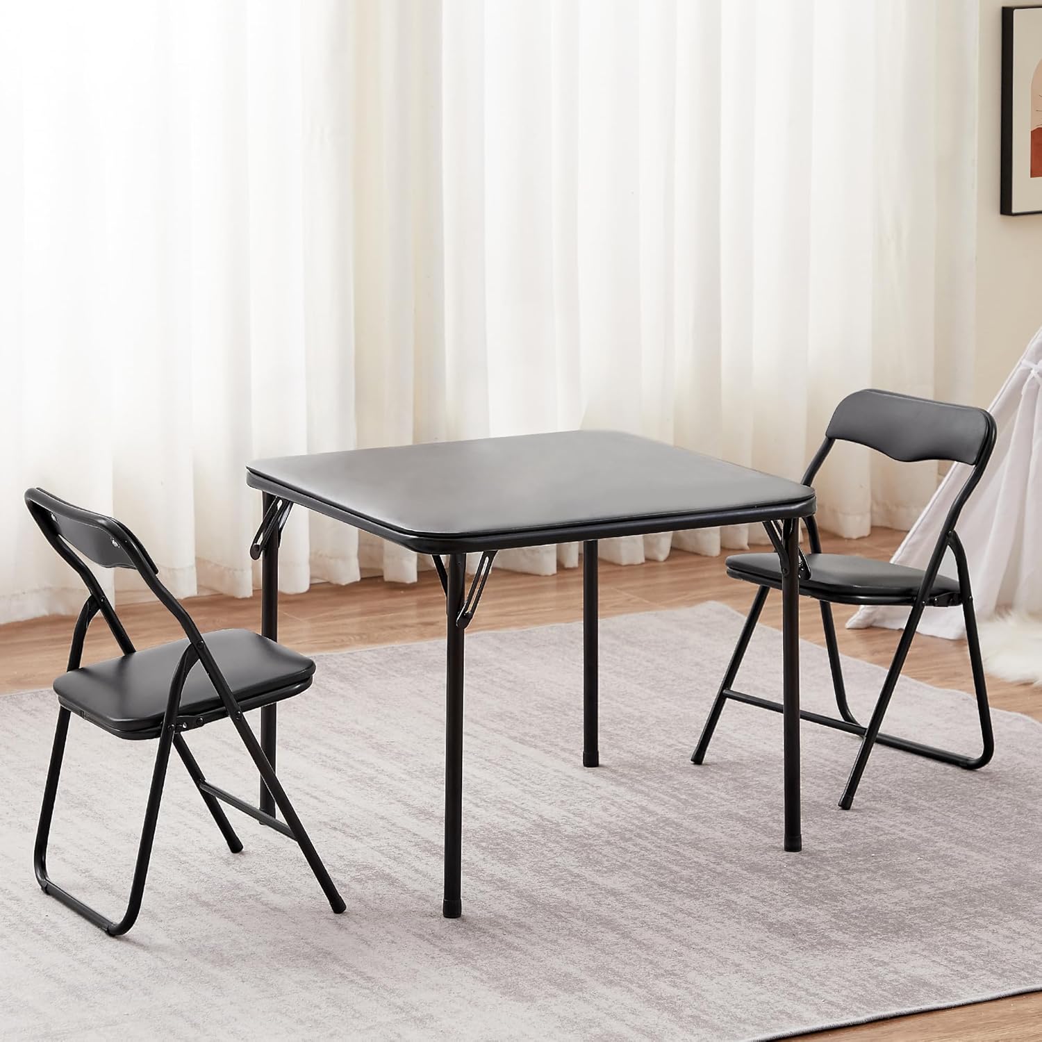 VECELO Kids Folding Activity Table and Chairs 5 Pcs Set/3 Pcs Sets, Portable