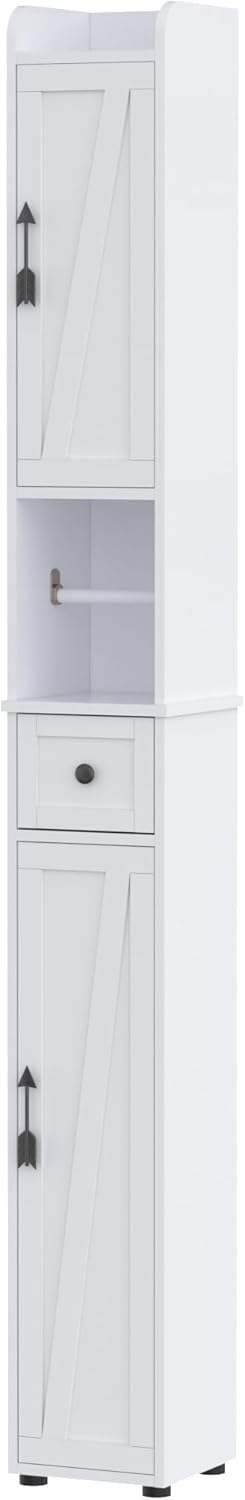 VECELO Bathroom Tall Cabinet with Adjustable Shelves - VECELO