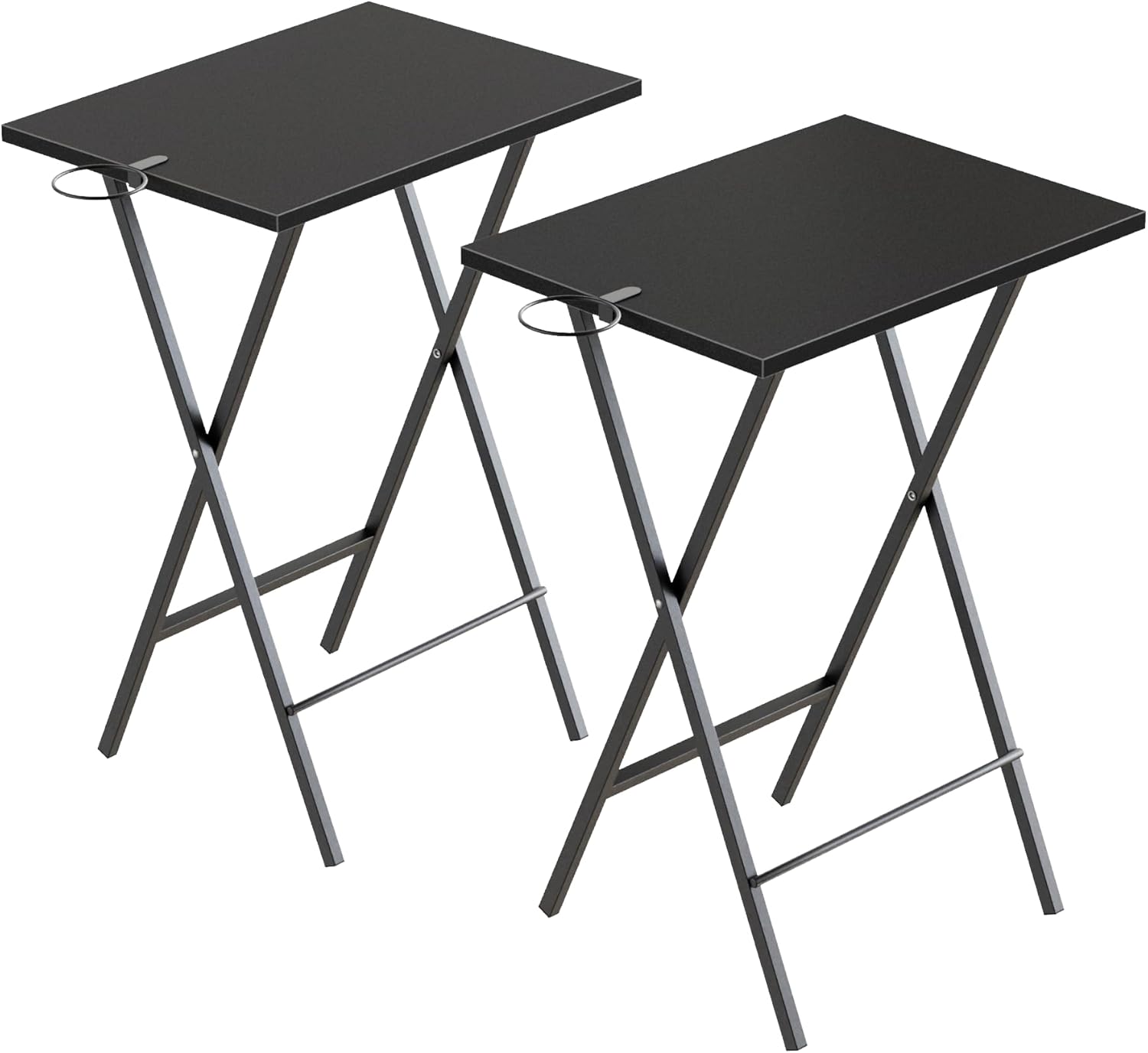 VECELO Folding TV Tray for Eating Set of 2