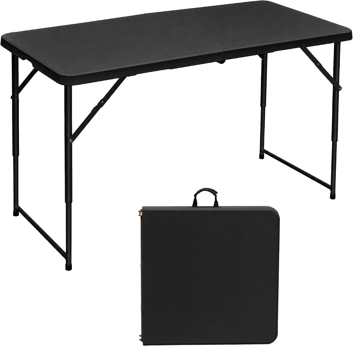 VECELO Folding Table 4 Ft, 3 Adjustable Height
