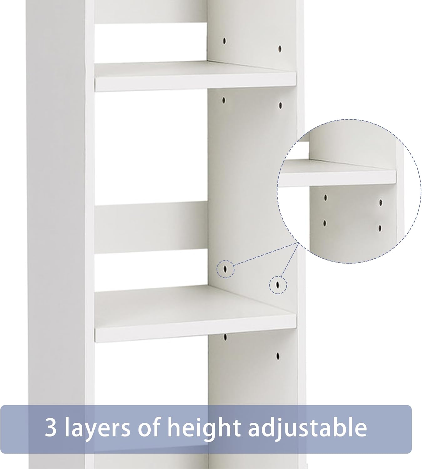 VECELO Tall Bathroom Cabinet with Adjustable Shelves