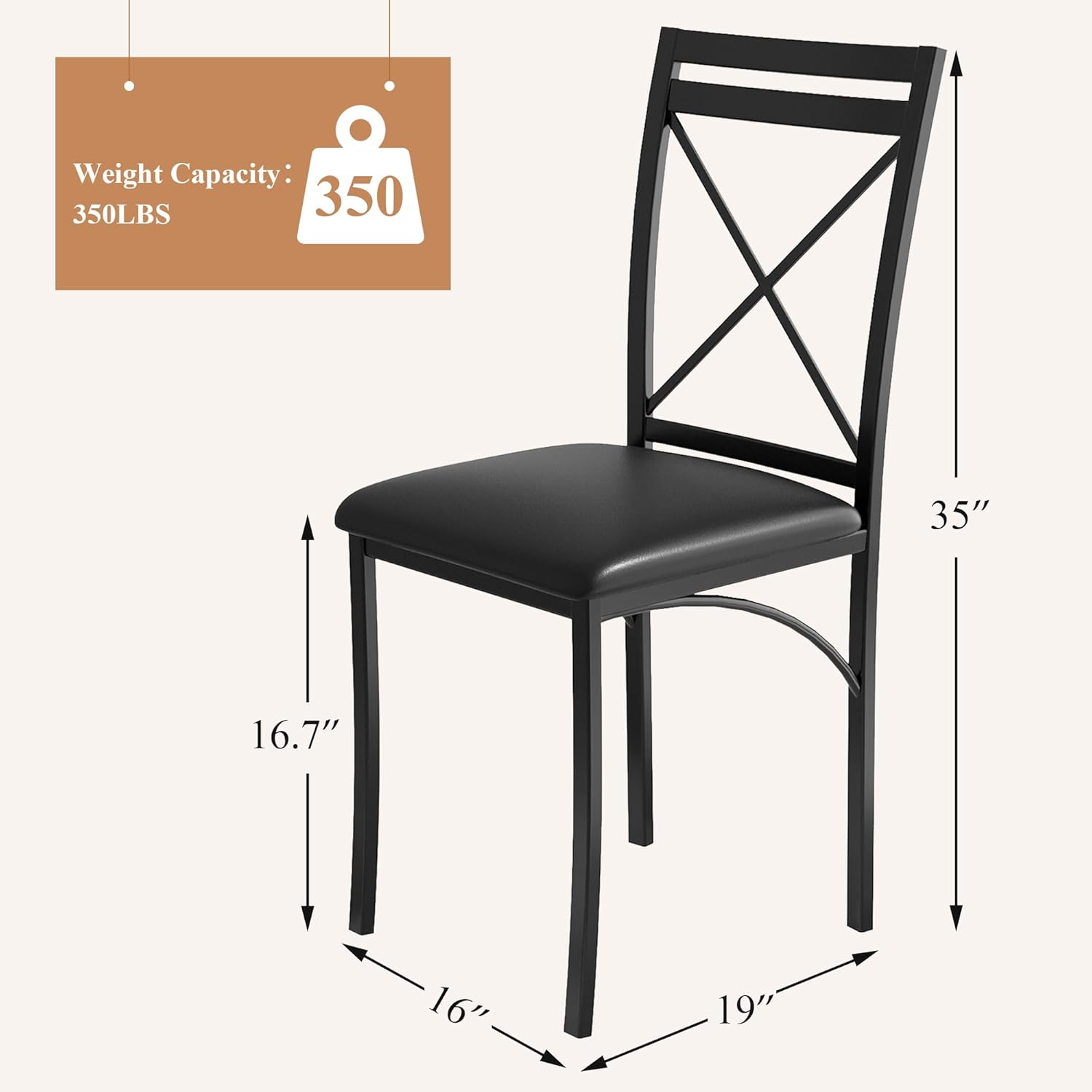 VECELO 36" Round Dining Table for 4, Faux Marble Dinette with Metal Frame for Kitchen - VECELO