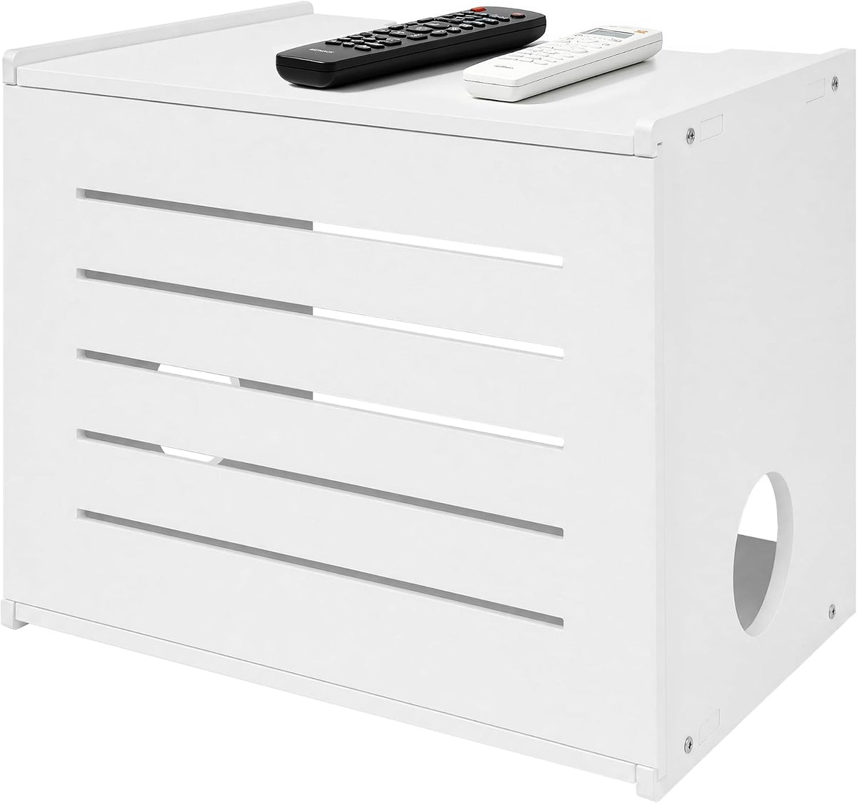 VECELO Router Box Hider WiFi Router Storage Cabinet White