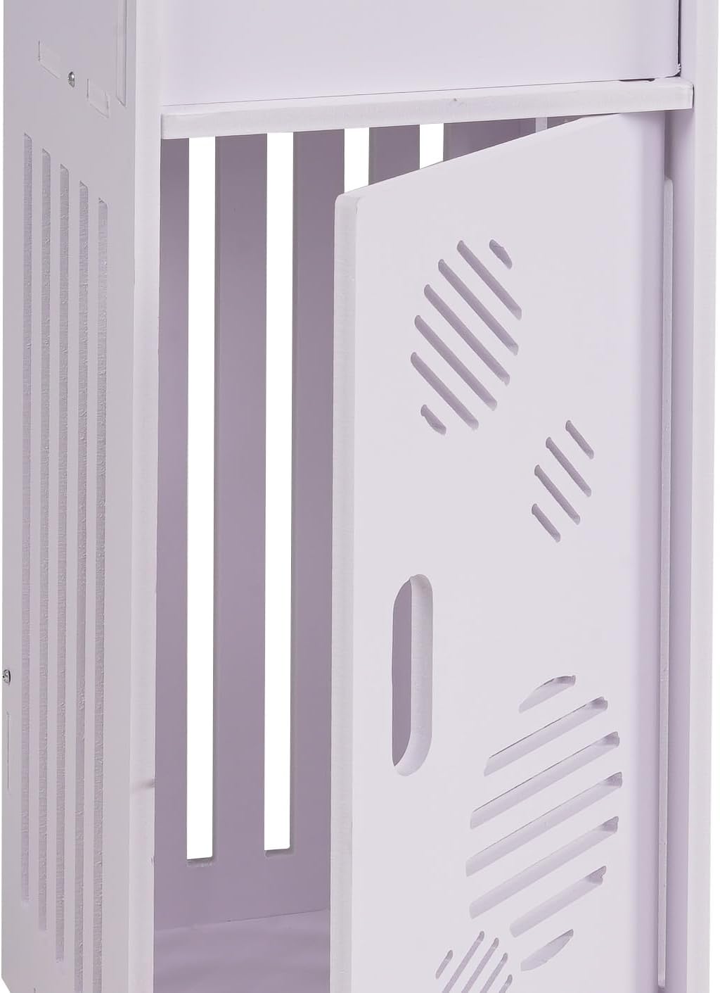 VECELO Corner Shelf Stand, Small Bathroom Storage Cabinet for Narrow Space