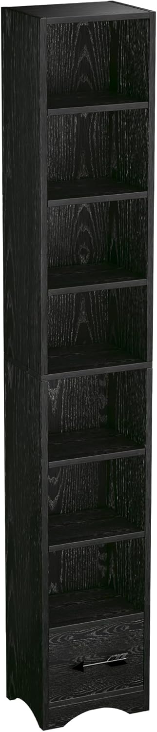 VECELO 8-Tier Tall Narrow Bookshelf