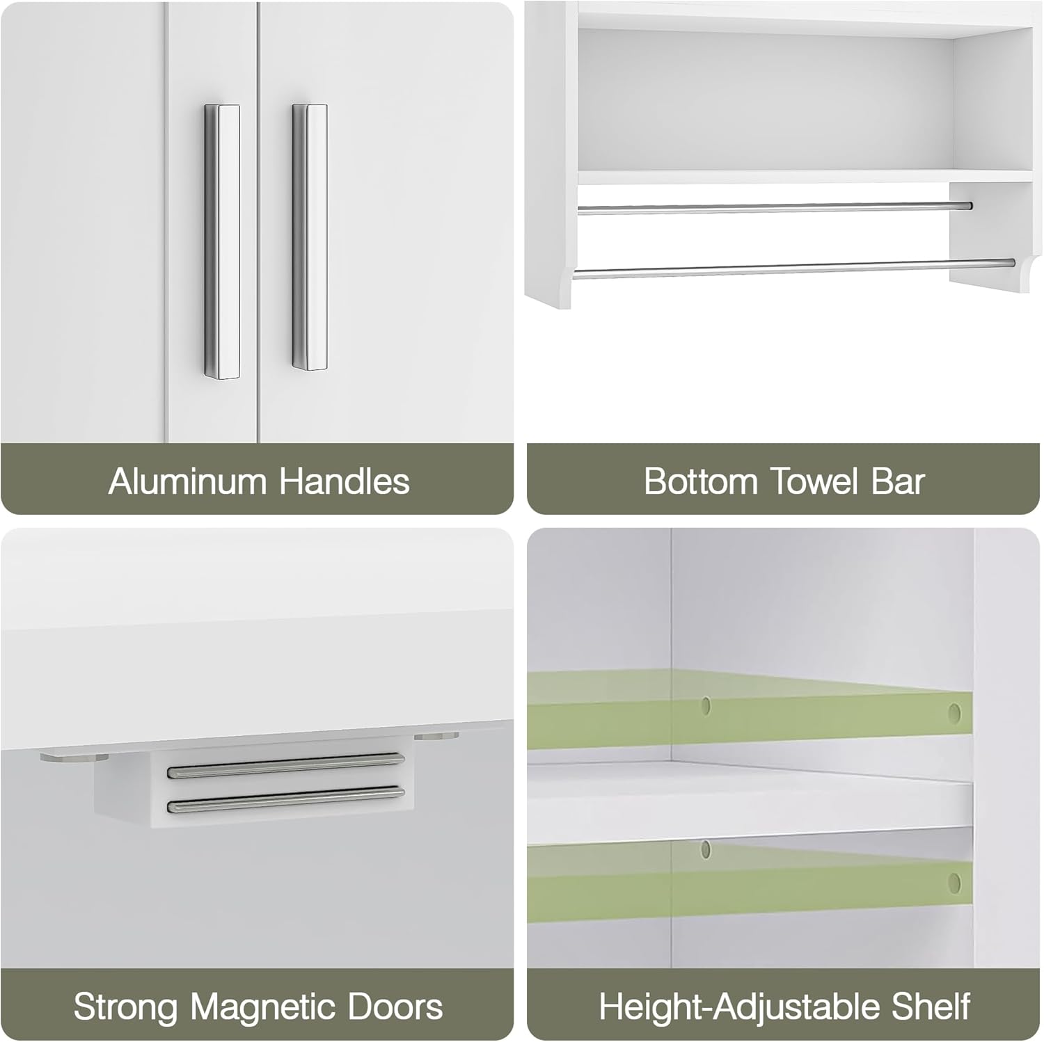 VECELO Bathroom Wall Cabinet