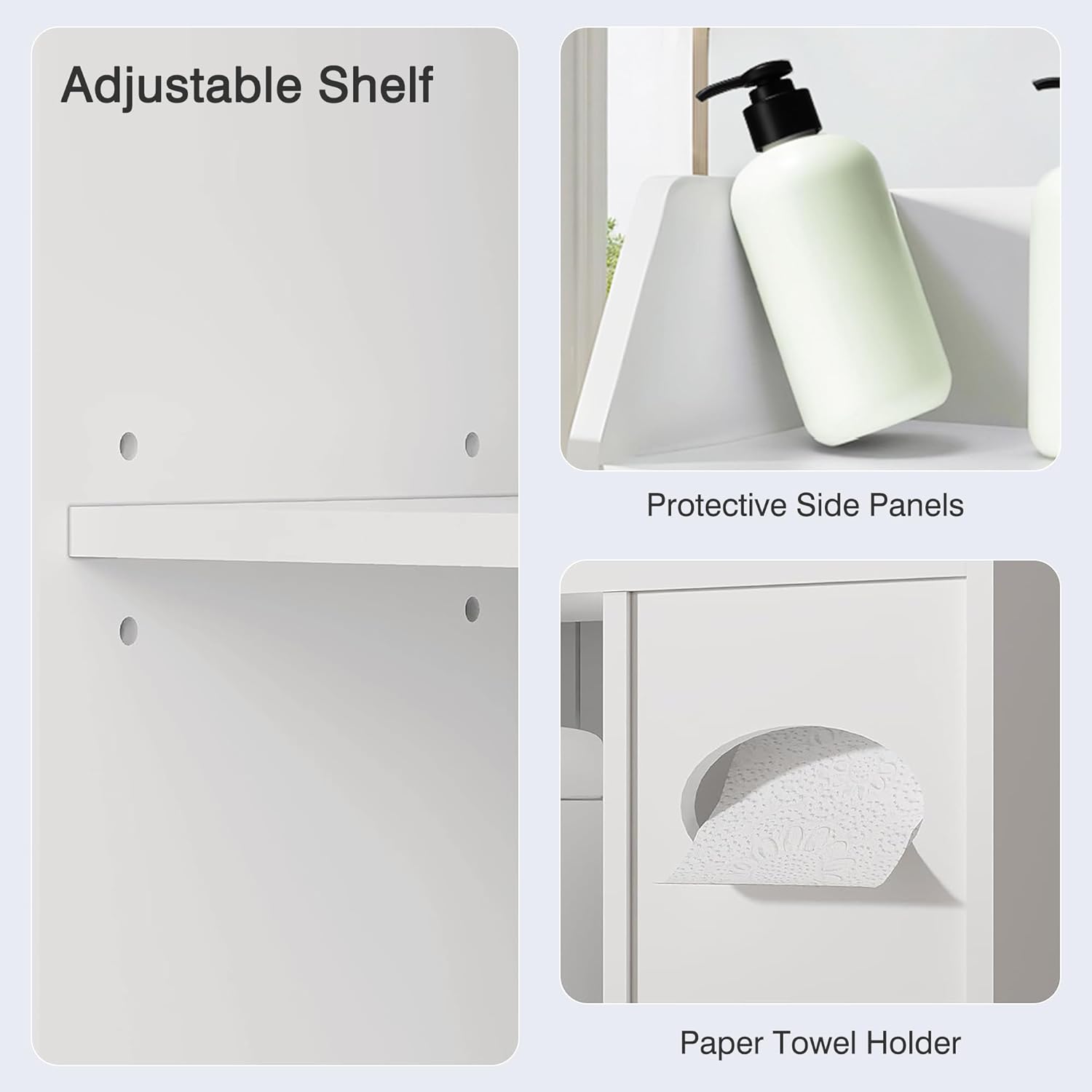 VECELO Over The Toilet Storage Cabinet with Sliding Doors