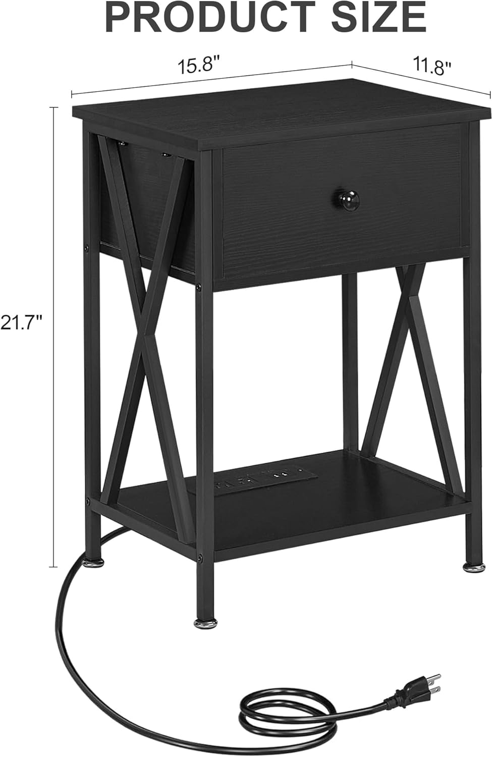 VECELO Nightstand Set of 2