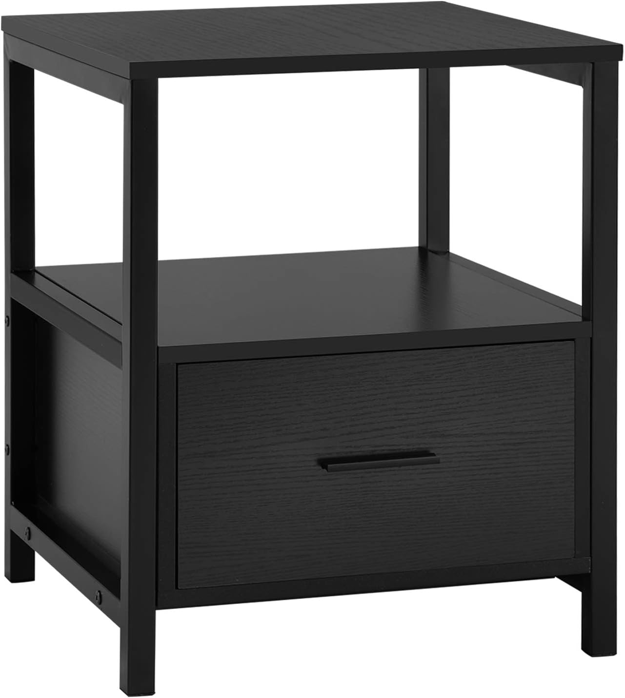 VECELO Nightstand Modern Square End Side Table, 1 Pack/2 Packs