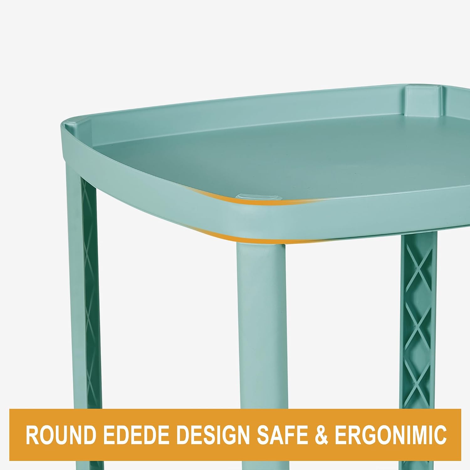 VECELO Rolling End Side Table with Lockable Wheels