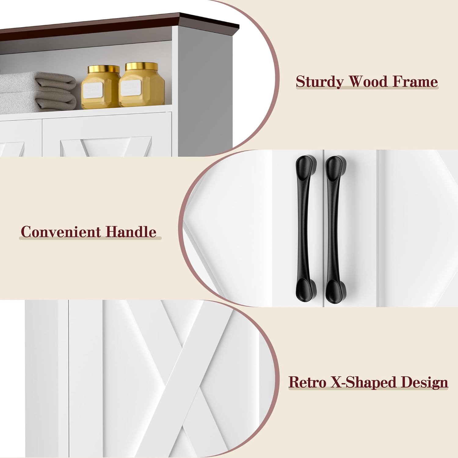 VECELO Bathroom Wall Cabinet with Motion Sensor LED Light