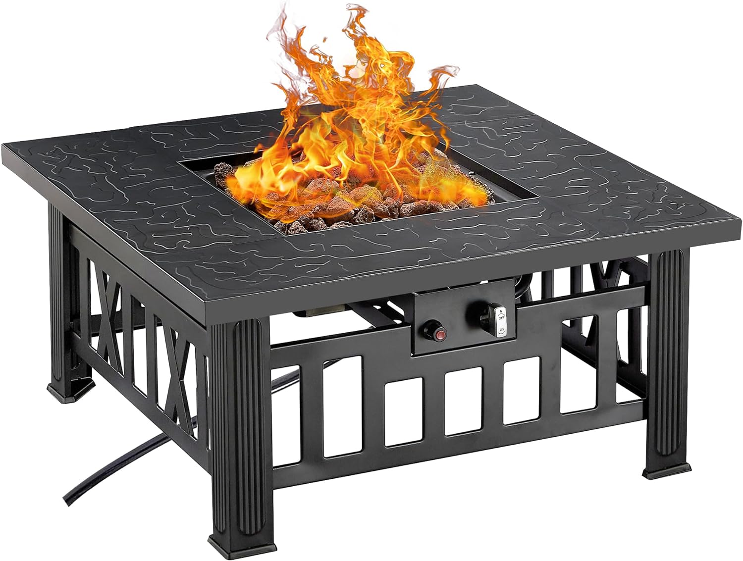 VECELO Propane Fire Pit, 30 Inch Outdoor Gas Fire Table