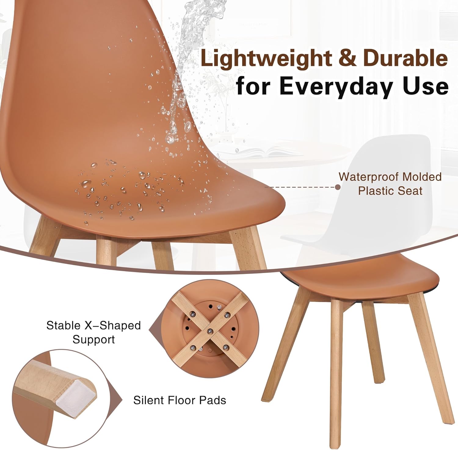 VECELO Dining Chairs Set of 4