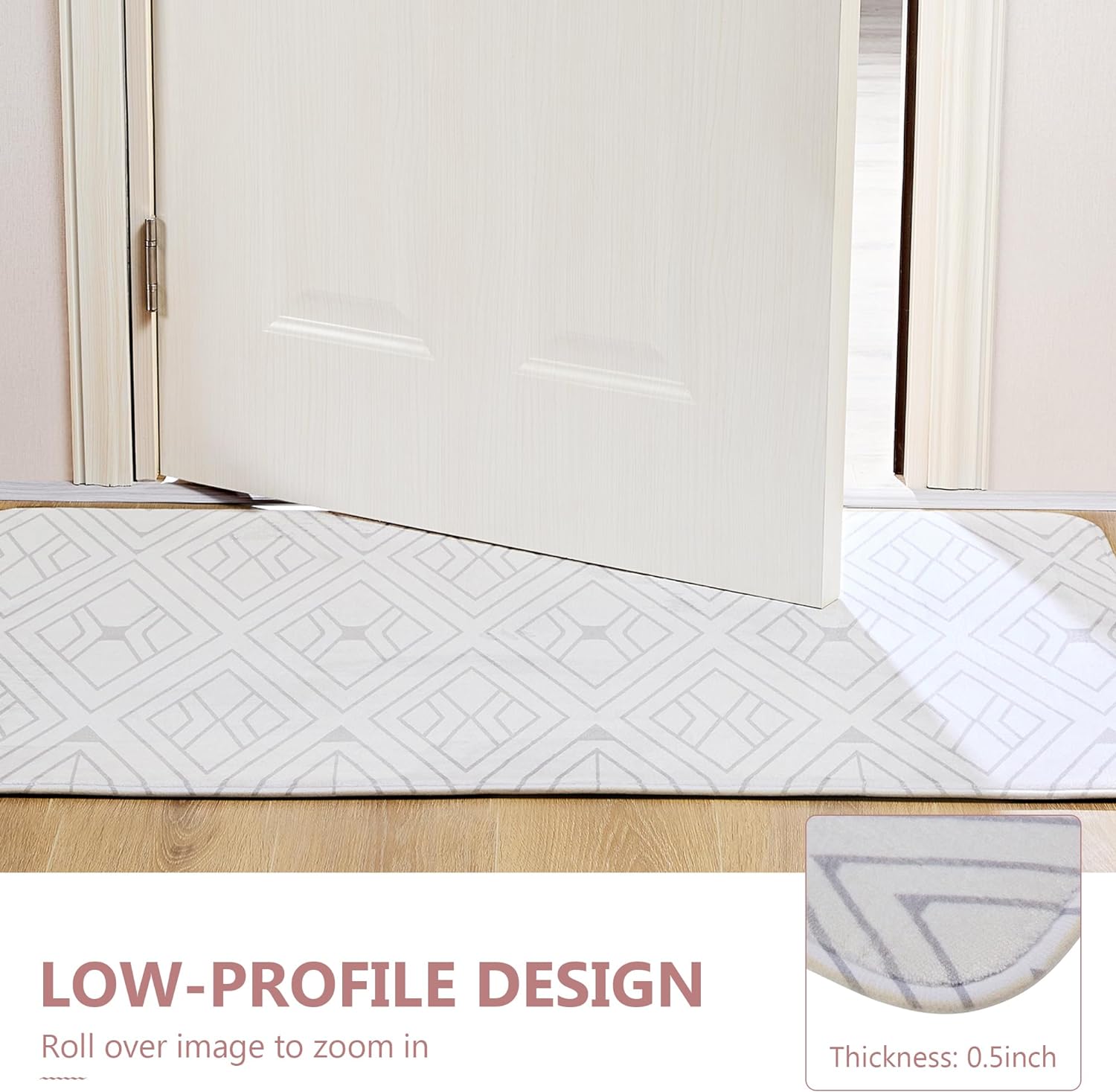 VECELO Front Door Mat Indoor Welcome Mat Outdoor, Absorbent Muddy Kitchen Rugs