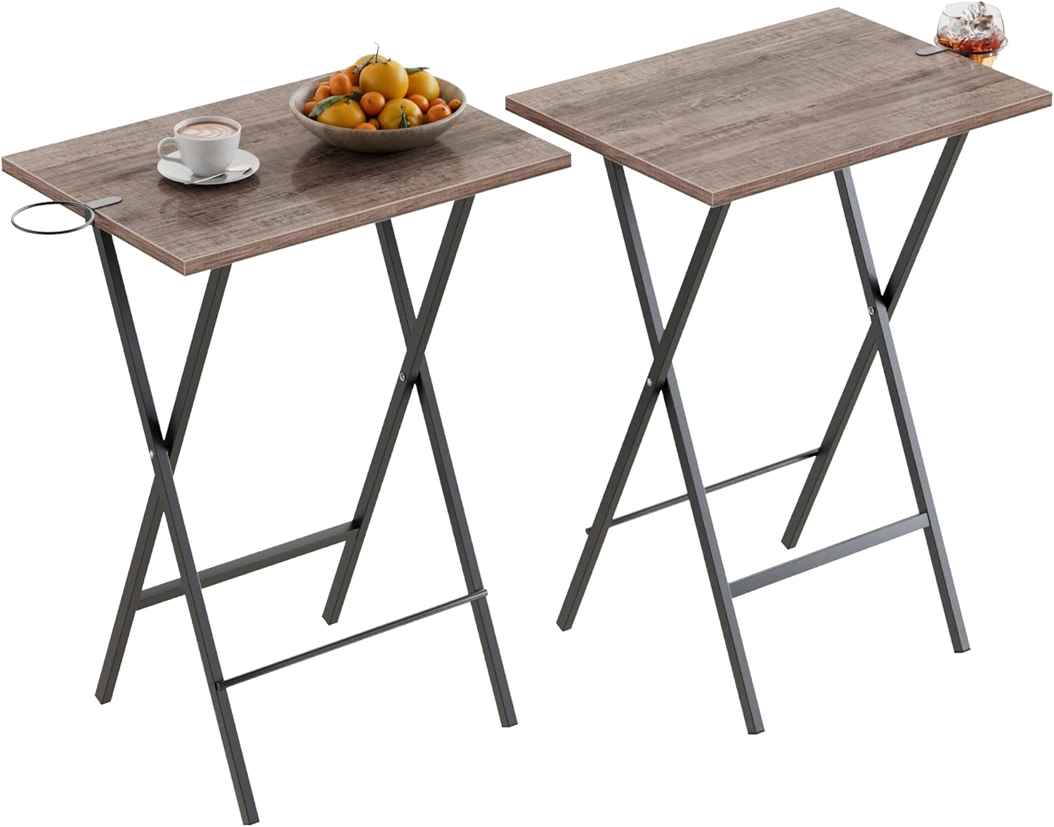 VECELO Folding TV Tray for Eating Set of 2