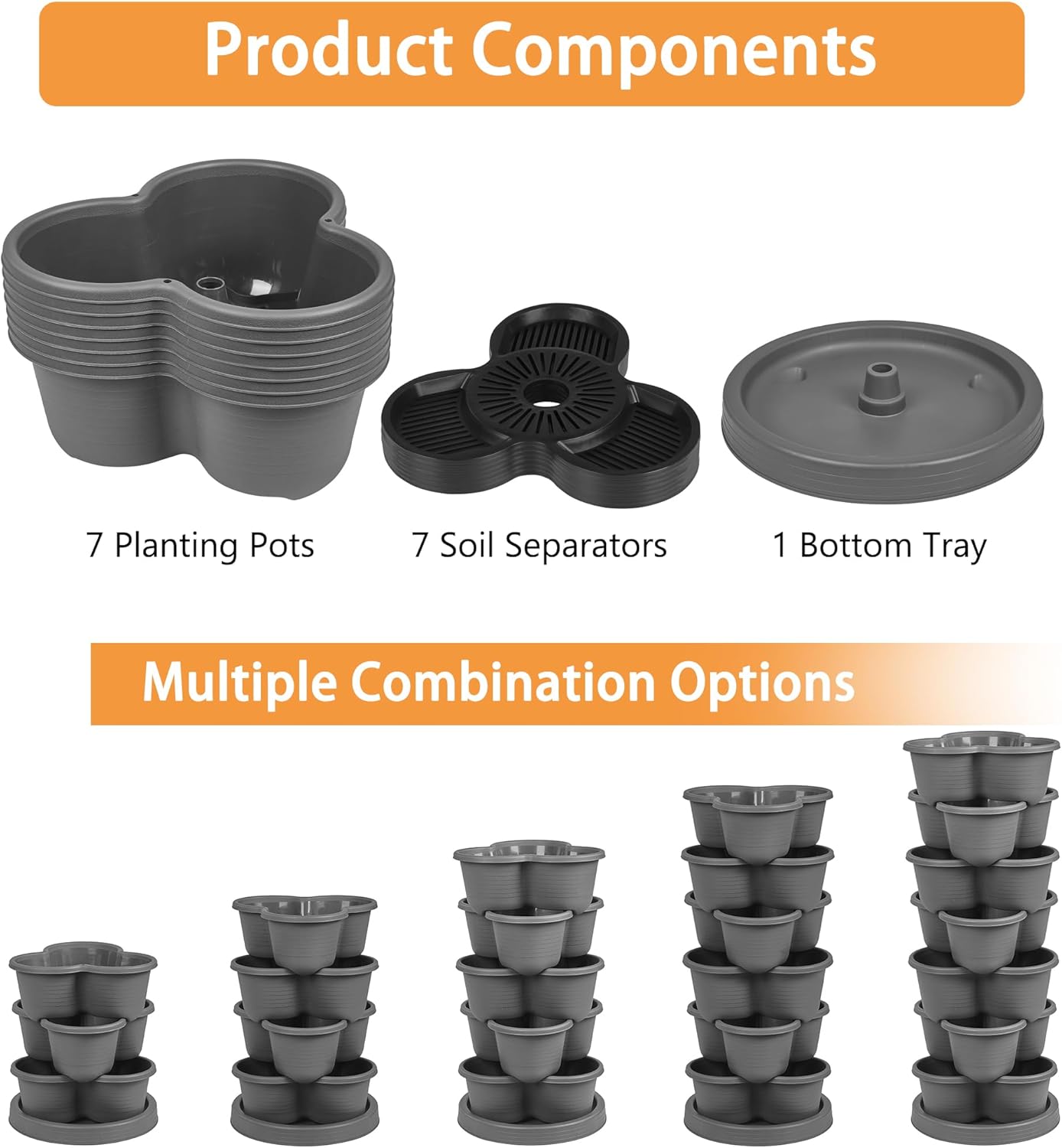 VECELO 7 Tier Vertical Garden Planter