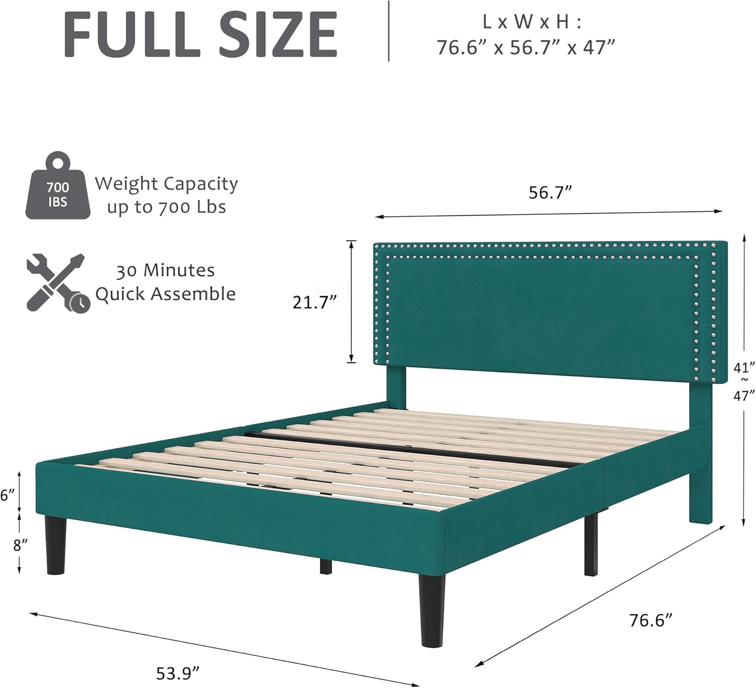 VECELO Modern Platform Bed Frame/Mattress Foundation