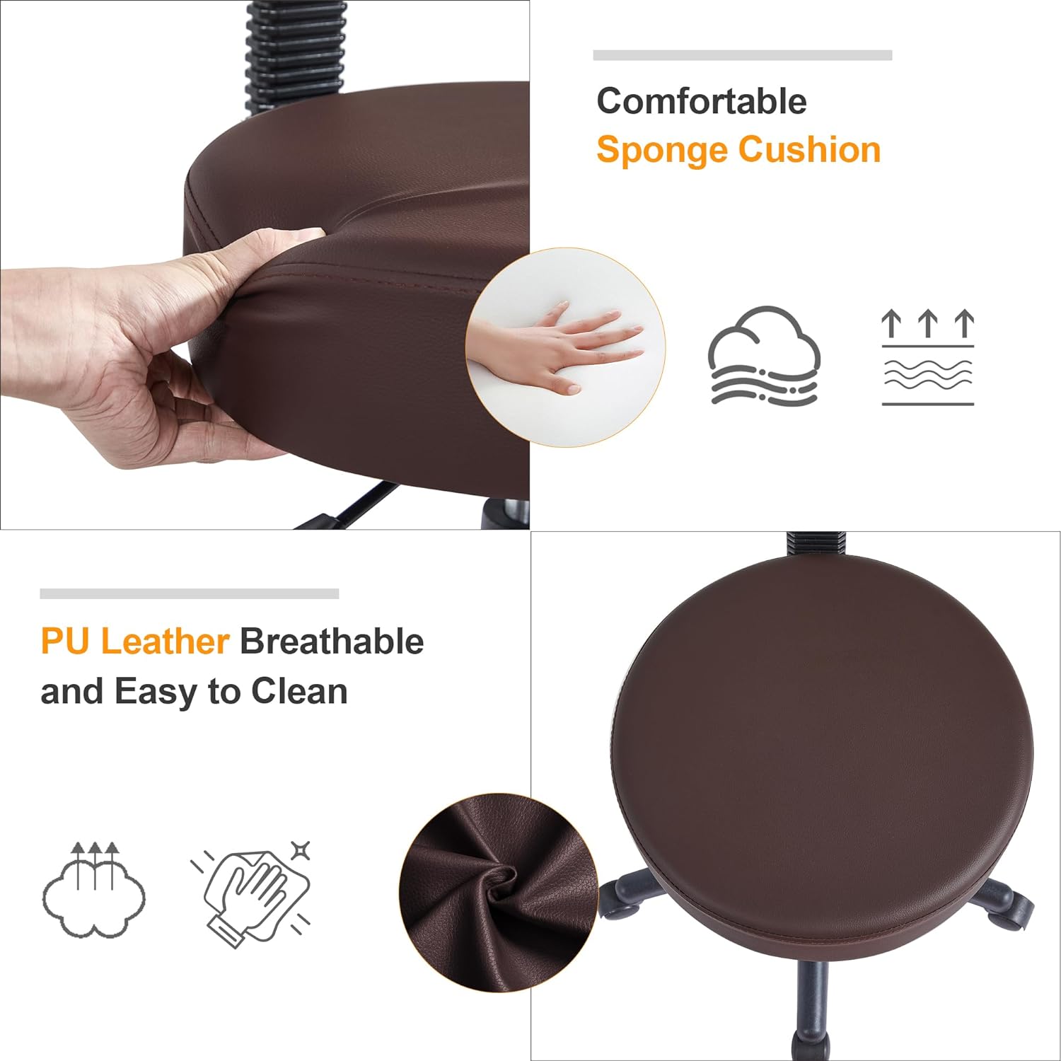 VECELO Home Office Desk Chair with Backrest