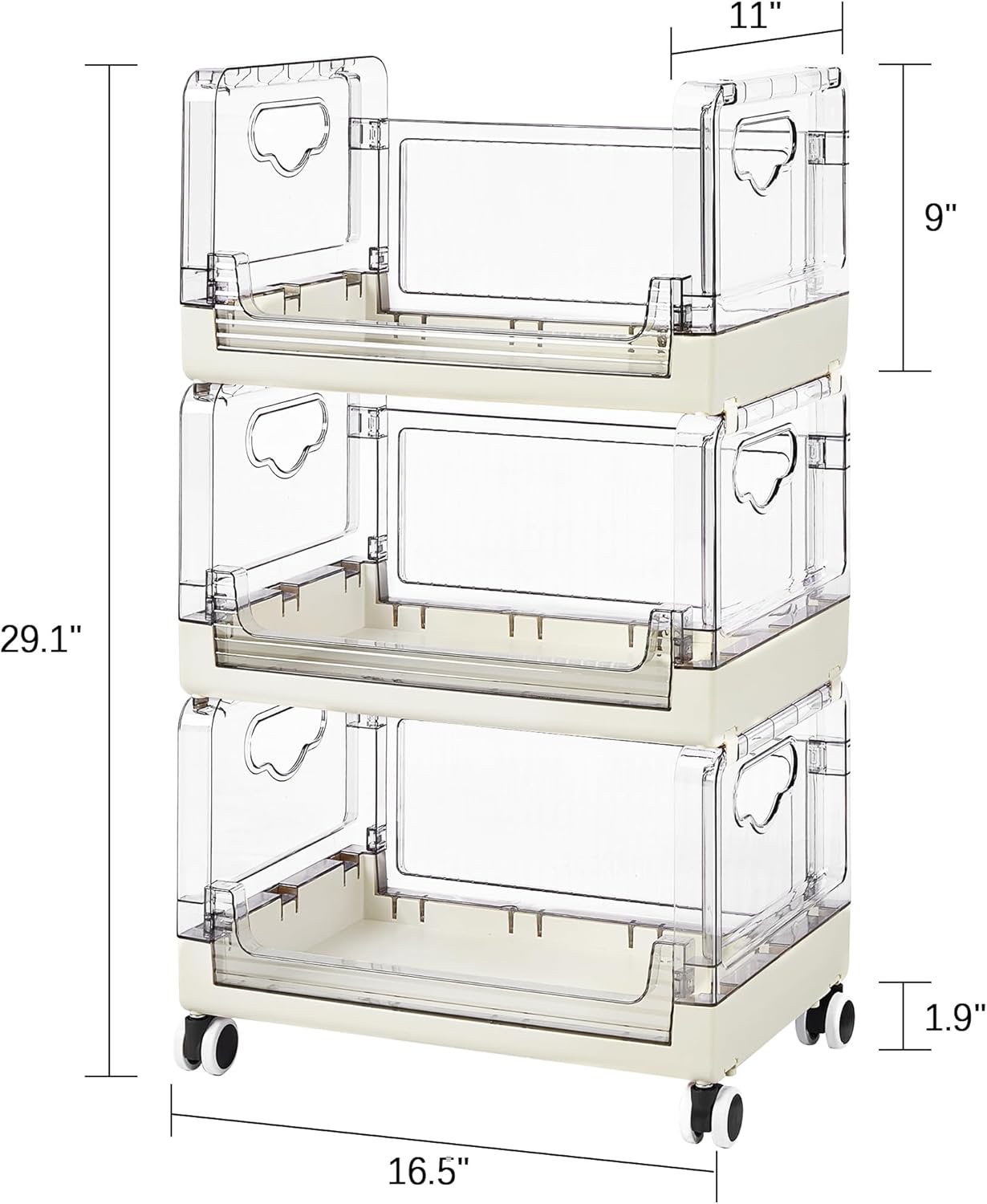 VECELO 3-Tier Fruit and Vegetable Basket