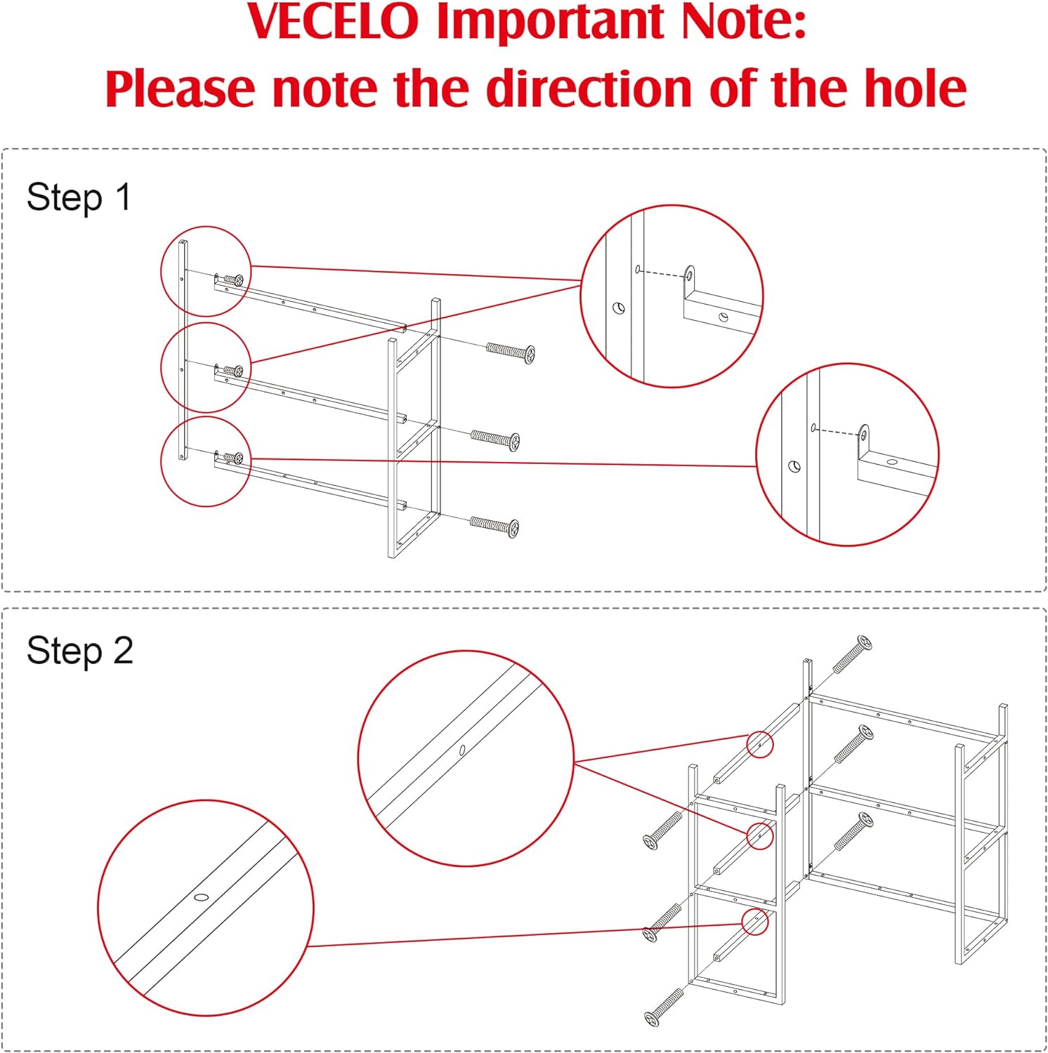 VECELO Corner Cabinet Table with 3 Tier Open Shelf