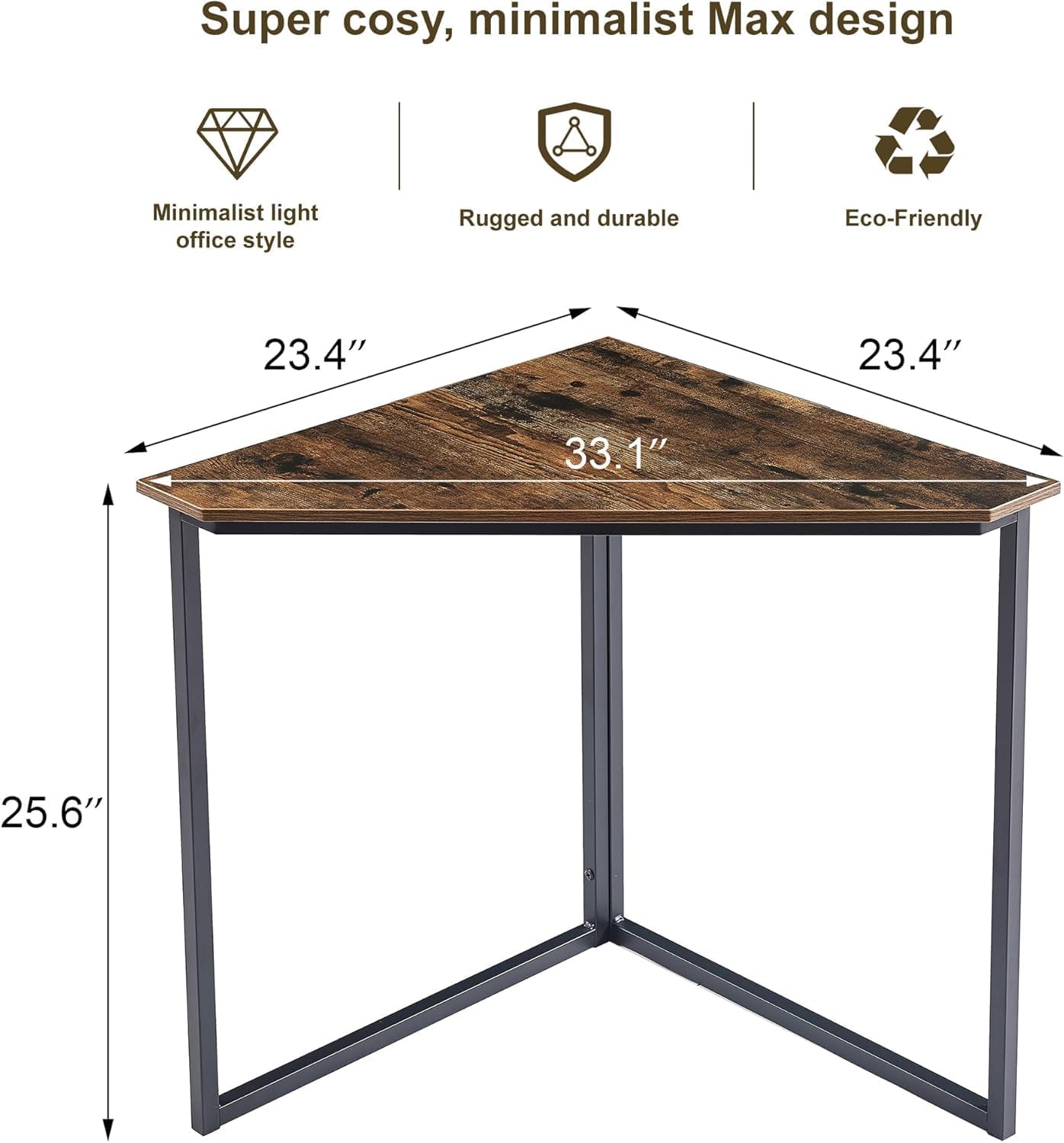 VECELO Ϲоrnеr Desk, Corner Tables for Living Room for Small Space
