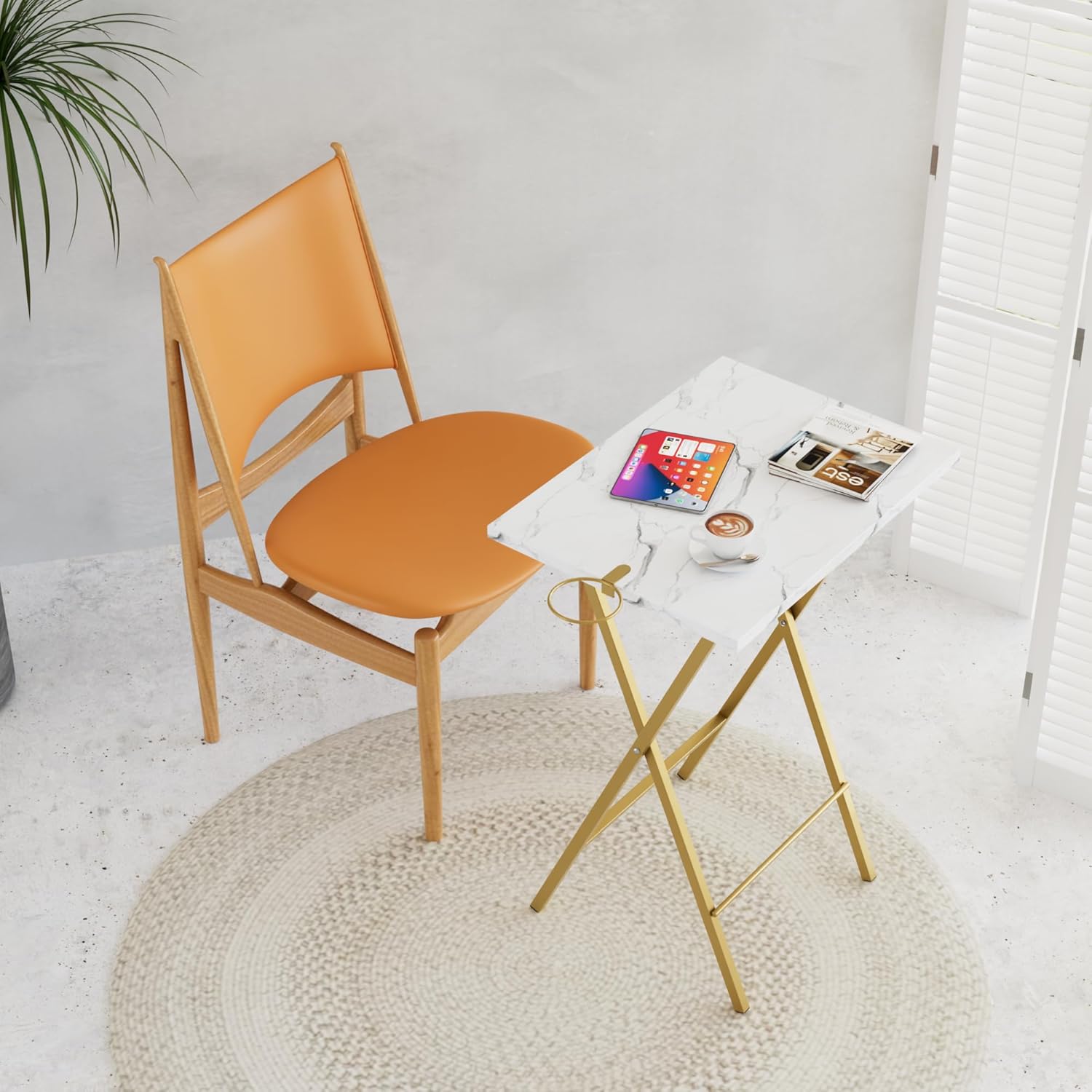 VECELO Folding TV Tray for Eating Set of 2