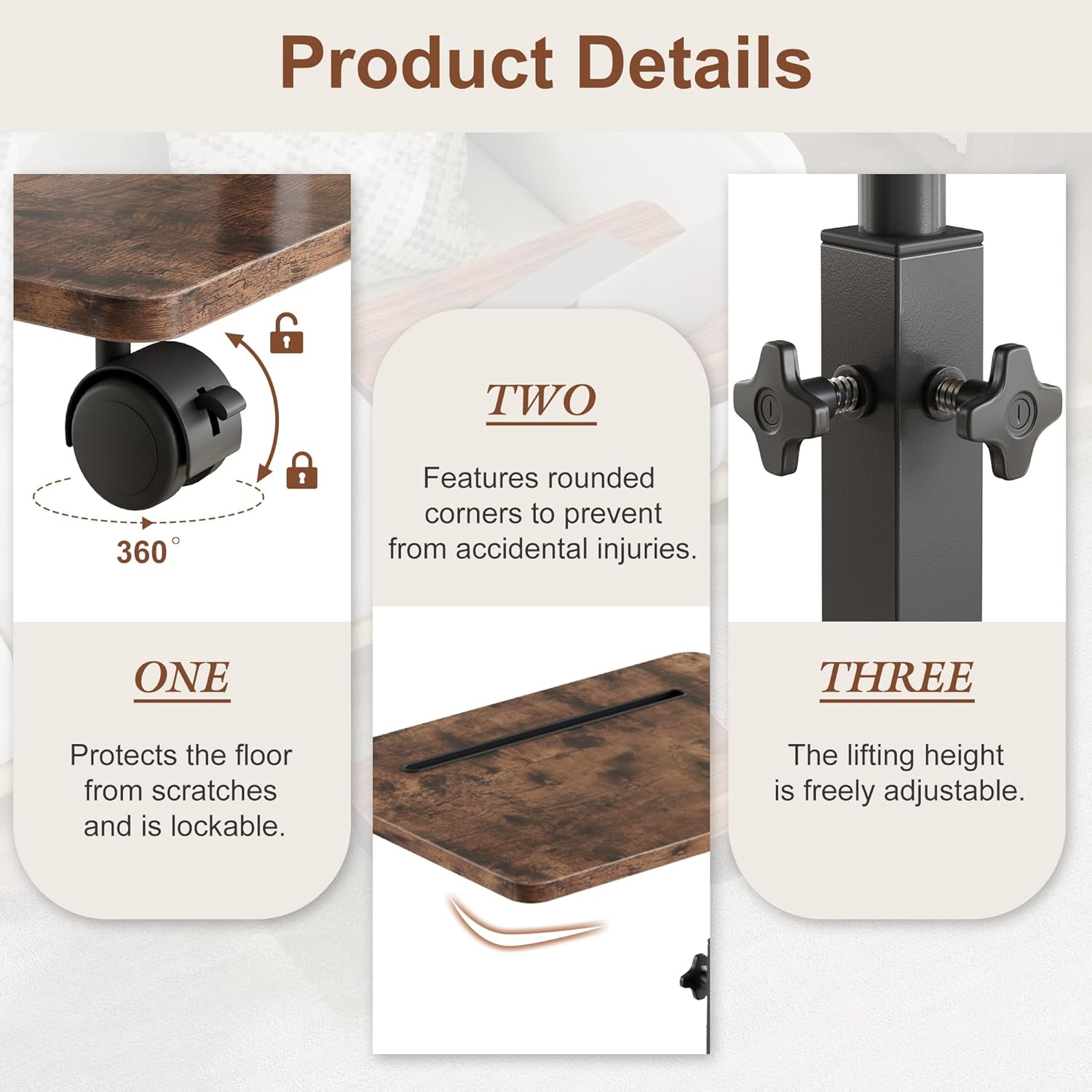 VECELO TV Tray Table for Couch