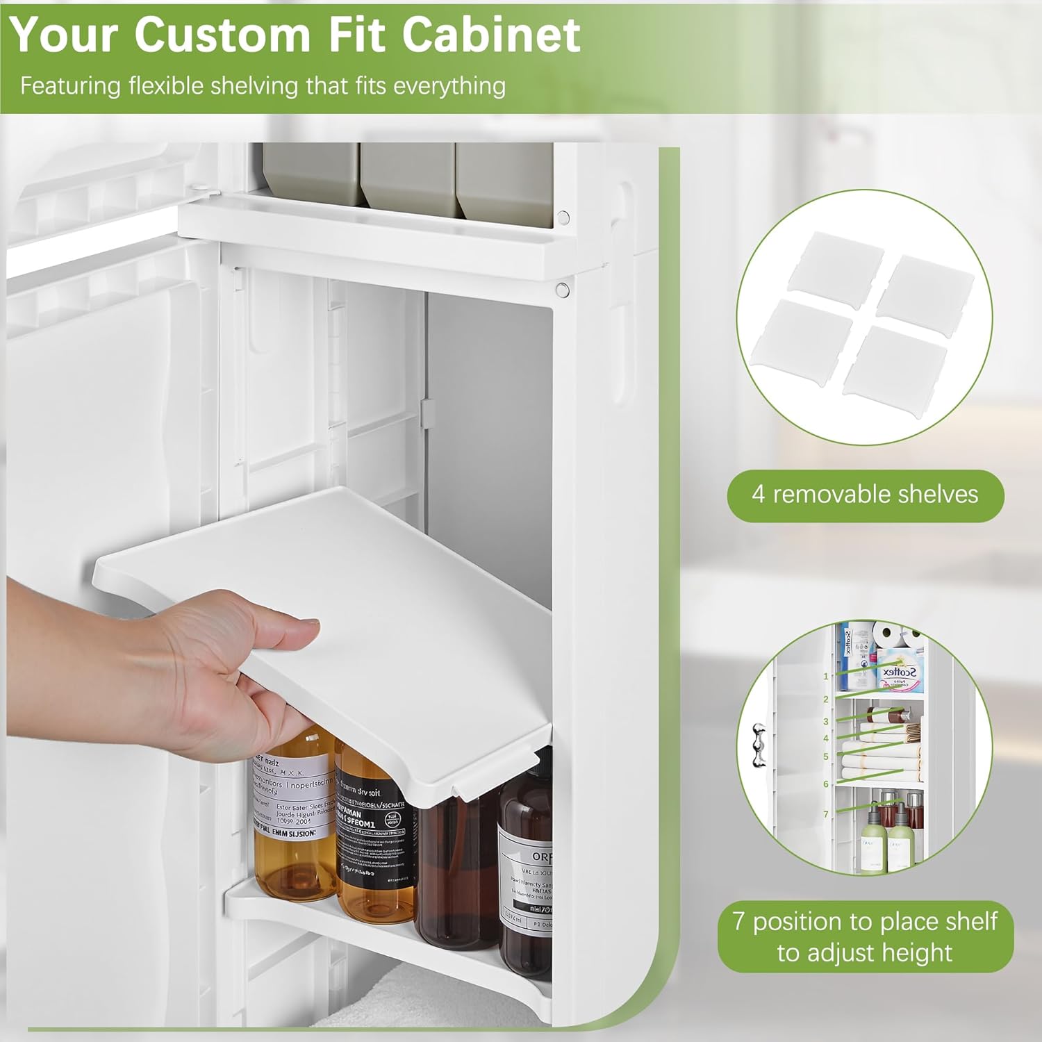 VECELO Narrow Storage Cabinet