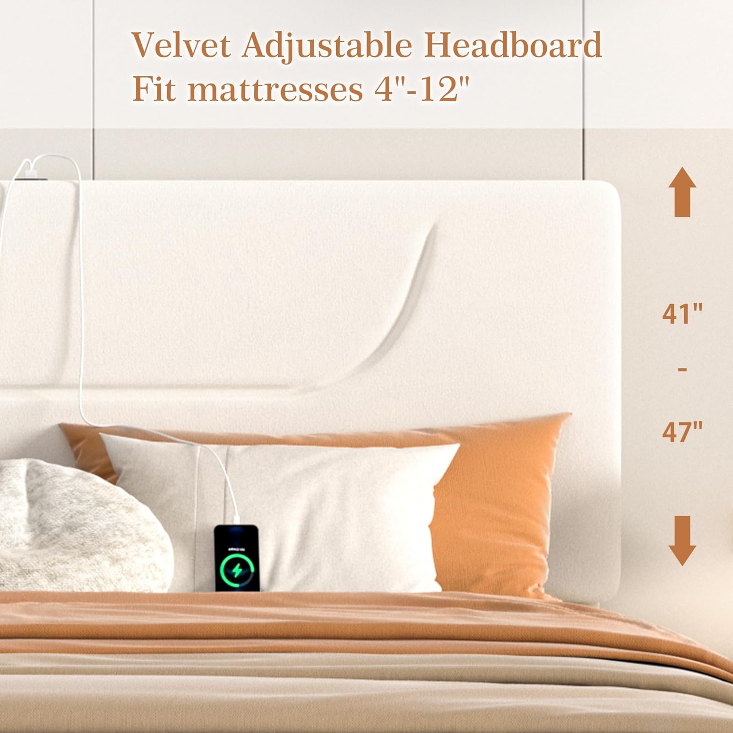 VECELO Bed Frame with LED Lights - VECELO