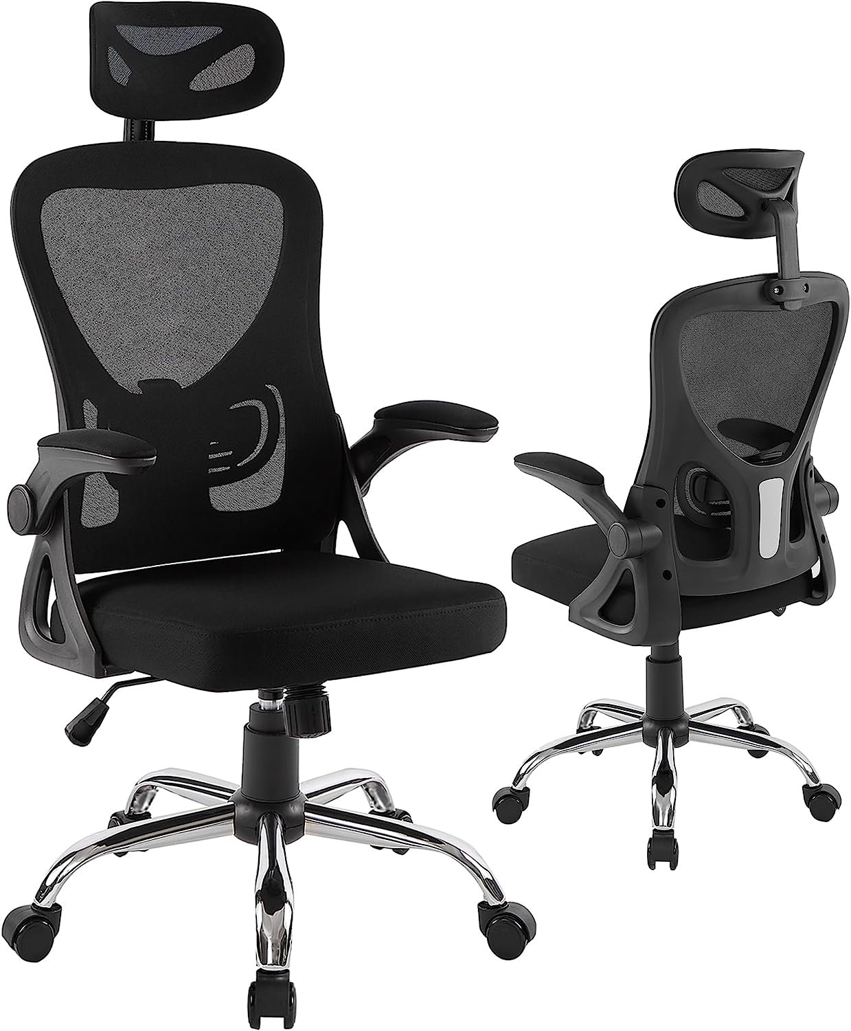 VECELO High Back Ergonomic Office Chair with Adjustable Headrest Armre