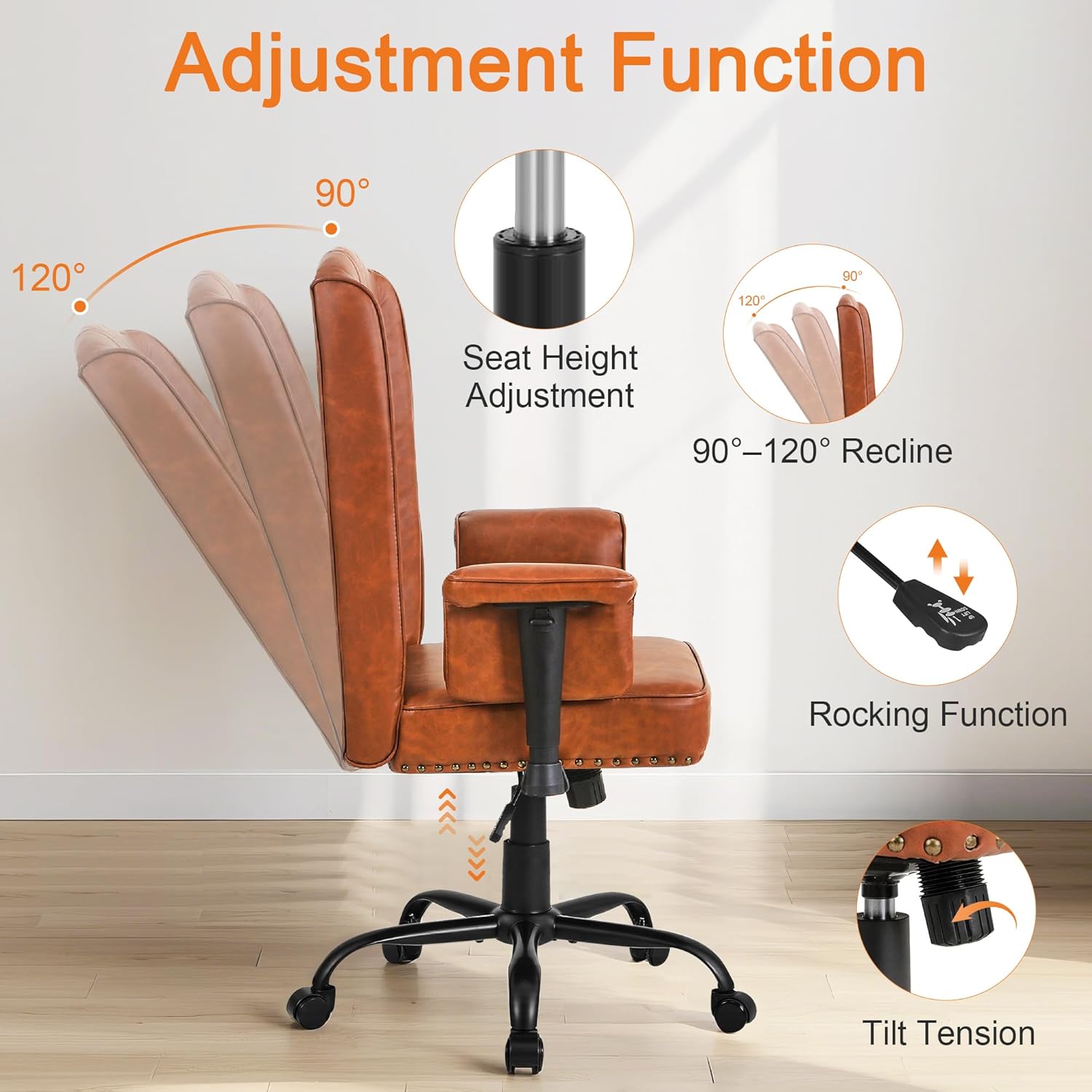 VECELO Ergonomic Office Chair – High Backrest with Tilt