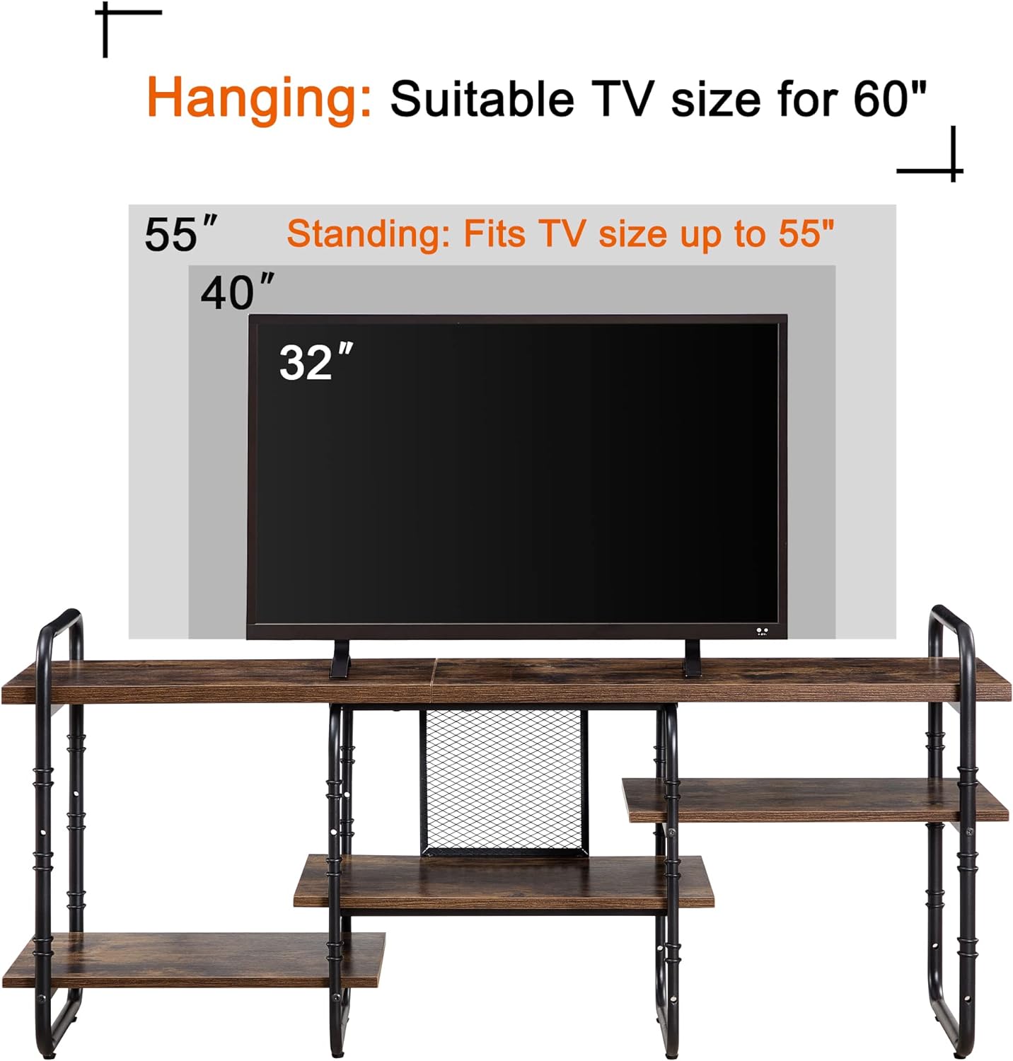 Industrial Television Stand TV Entertainment Center
