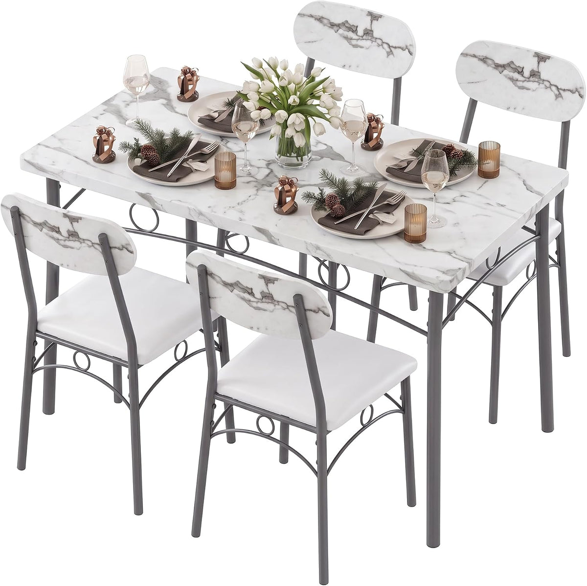 VECELO Dining Table Set
