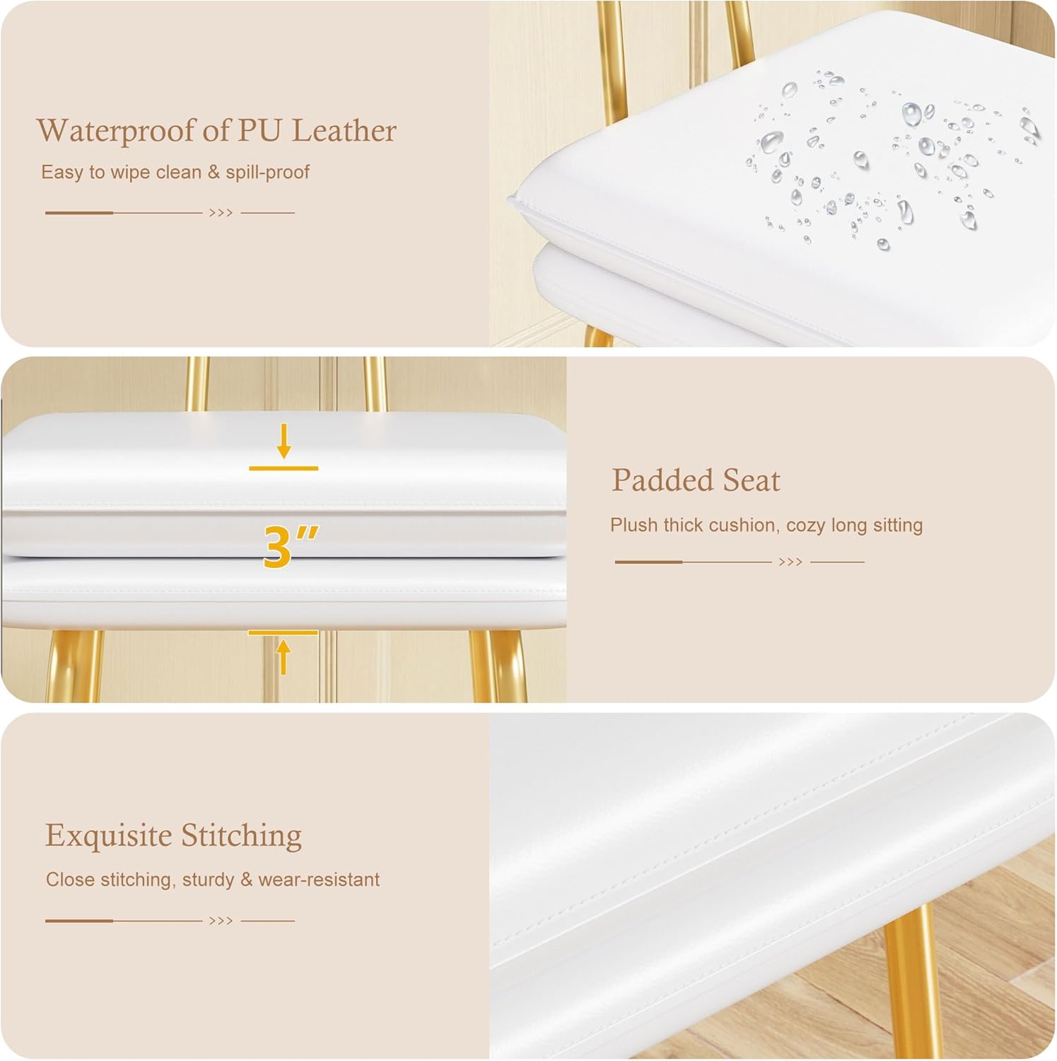 VECELO Bar Stools Set of 2