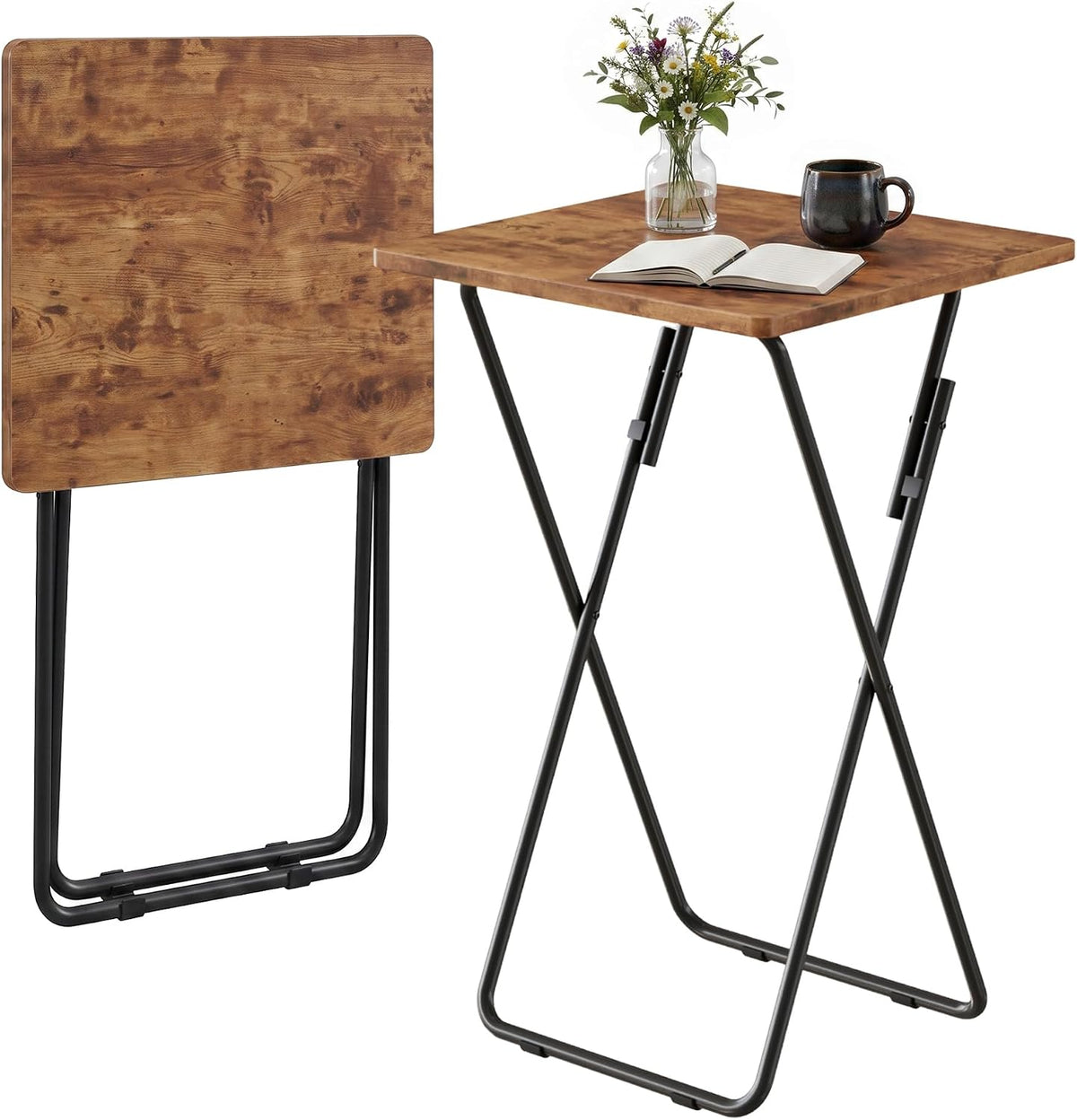 VECELO Folding Table Portable TV Snack Trays No Assembly Required