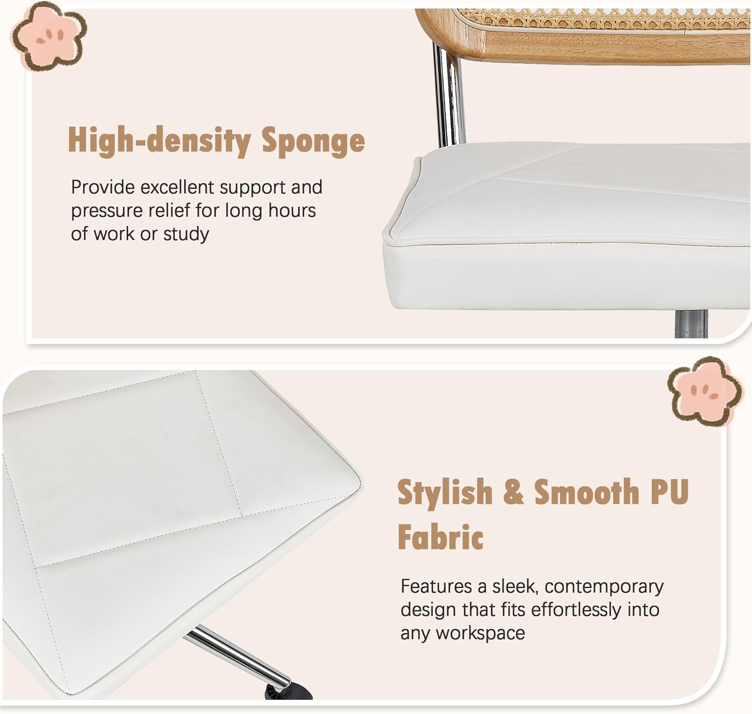 VECELO PU Leather Home Office Chair