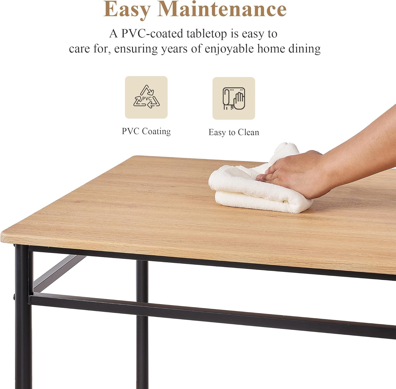 VECELO 5-Piece Kitchen Dining Table Set