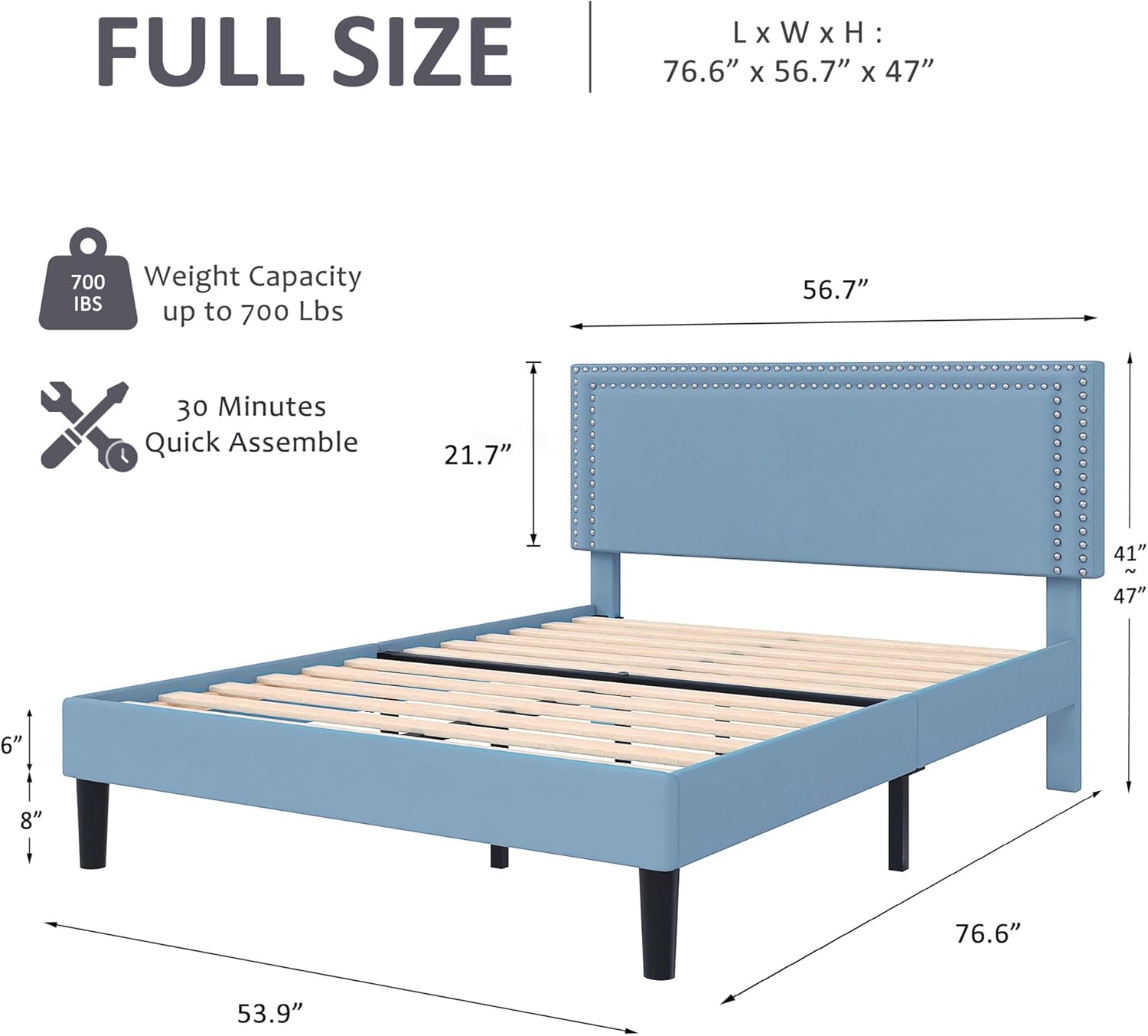 VECELO Modern Platform Bed Frame/Mattress Foundation