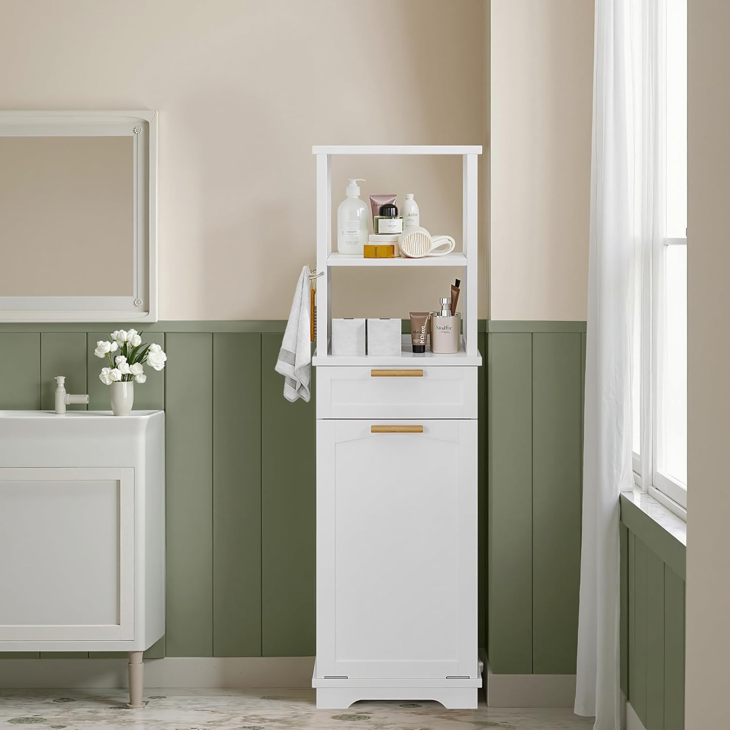 VECELO 53" Tilt Out Laundry Hamper