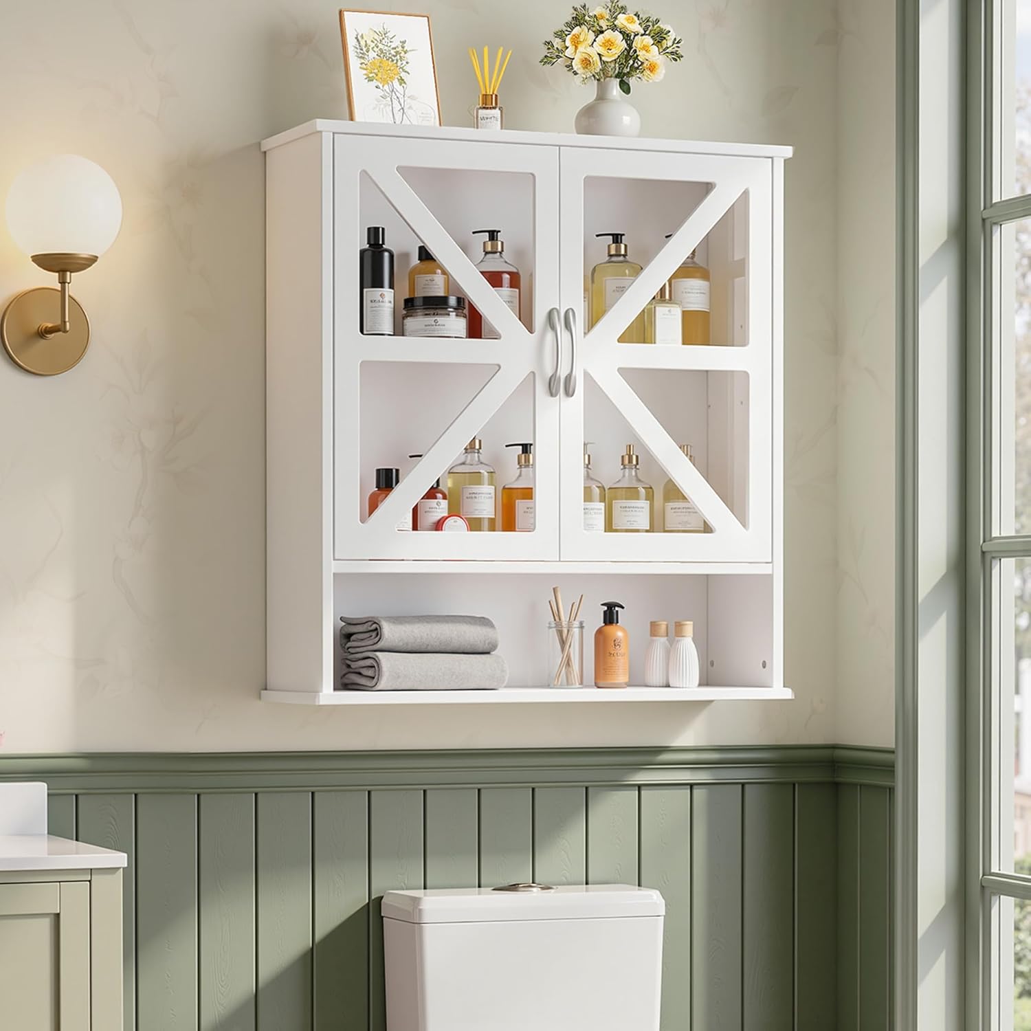 VECELO Bathroom Wall Cabinet