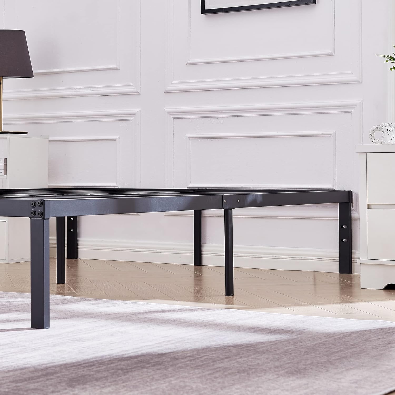 VECELO Metal Platform Bed Frame Heavy Duty Steel Slat, No Box Spring Needed