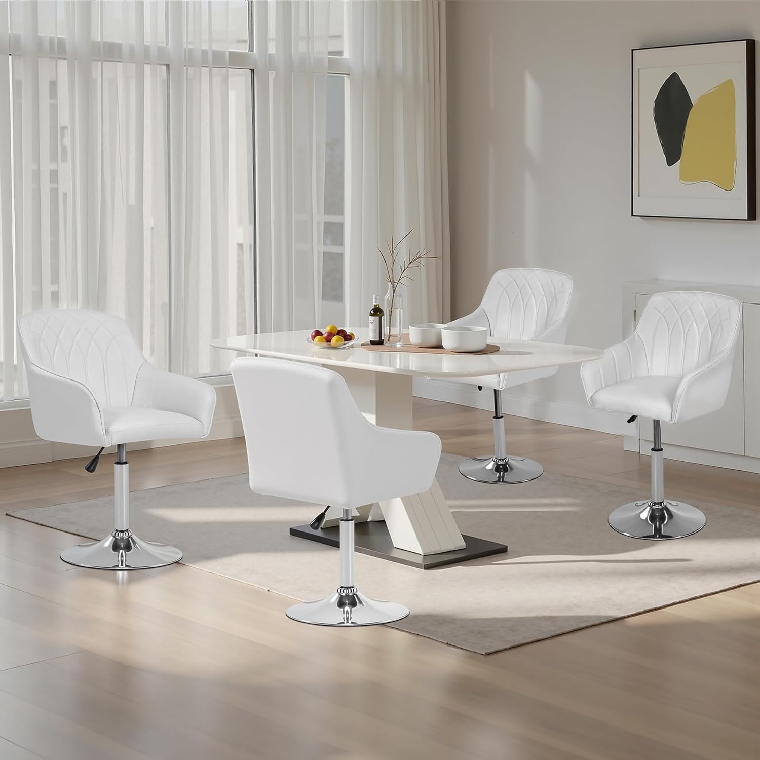 VECELO Modern Accent Chair with Adjustable Height