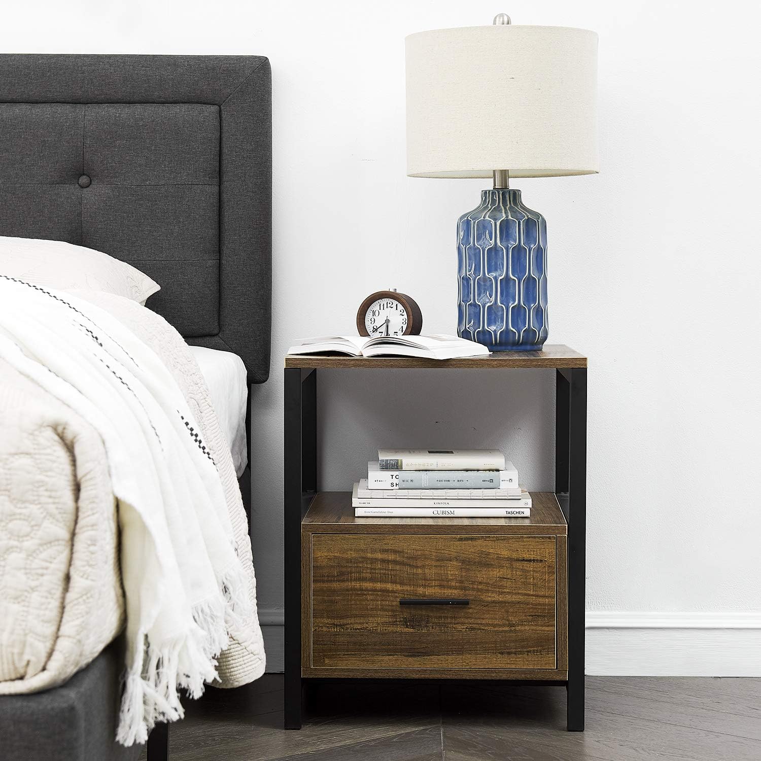 VECELO Nightstand Set of 2 with Drawer