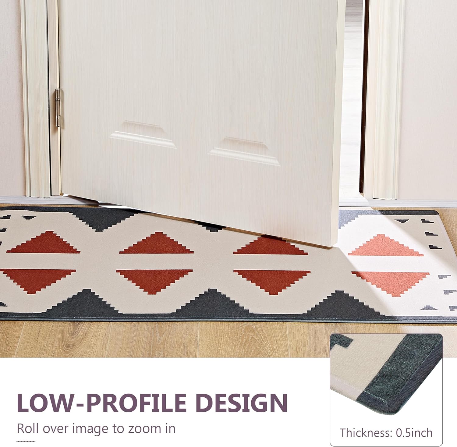 VECELO Front Door Mat Indoor Welcome Mat Outdoor, Absorbent Muddy Kitchen Rugs