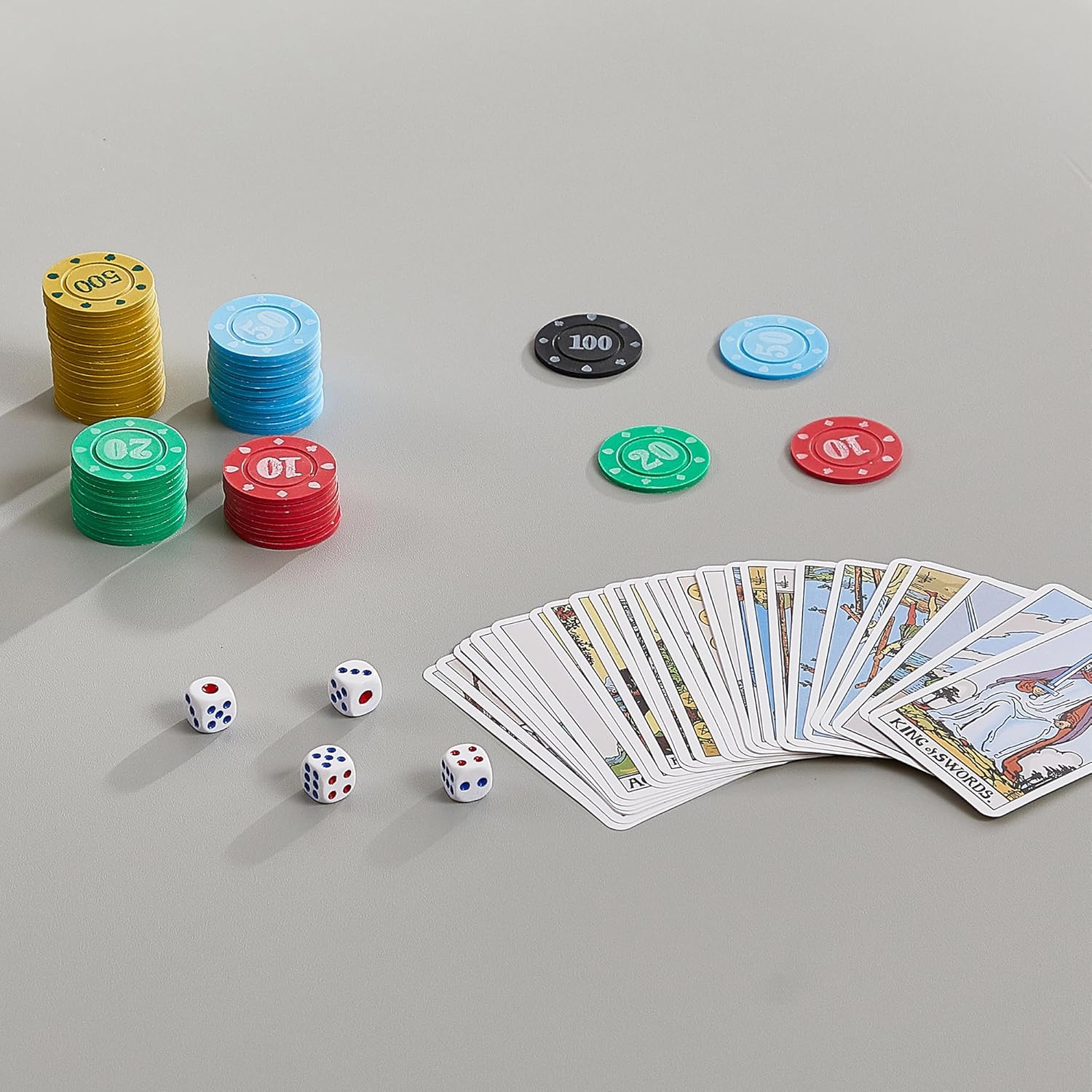 VECELO Portable Folding Card Table Square and Chair Sets with Collapsible Legs & Vinyl Upholstery (5 PCS)