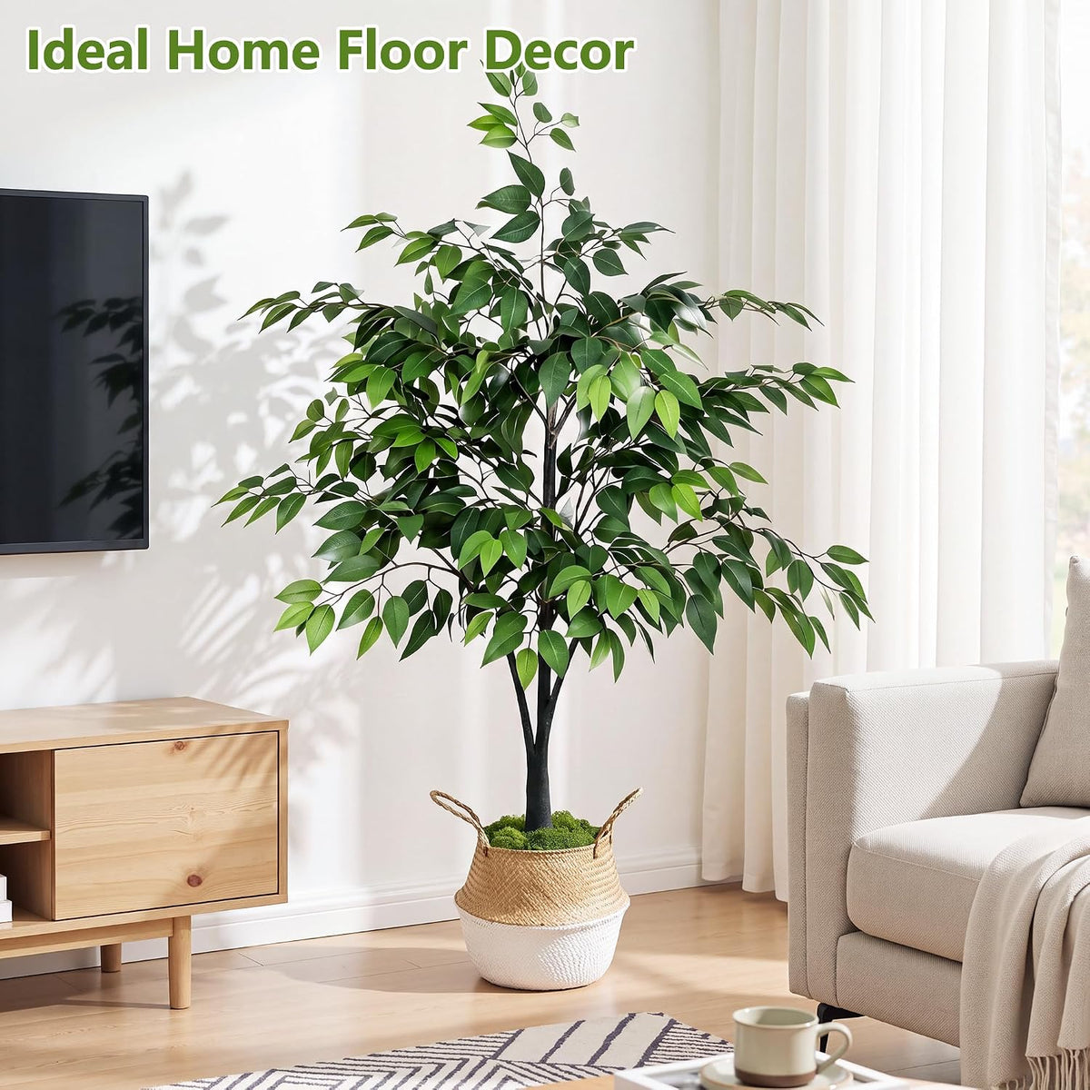 VECELO 5FT Artificial Ficus Tree