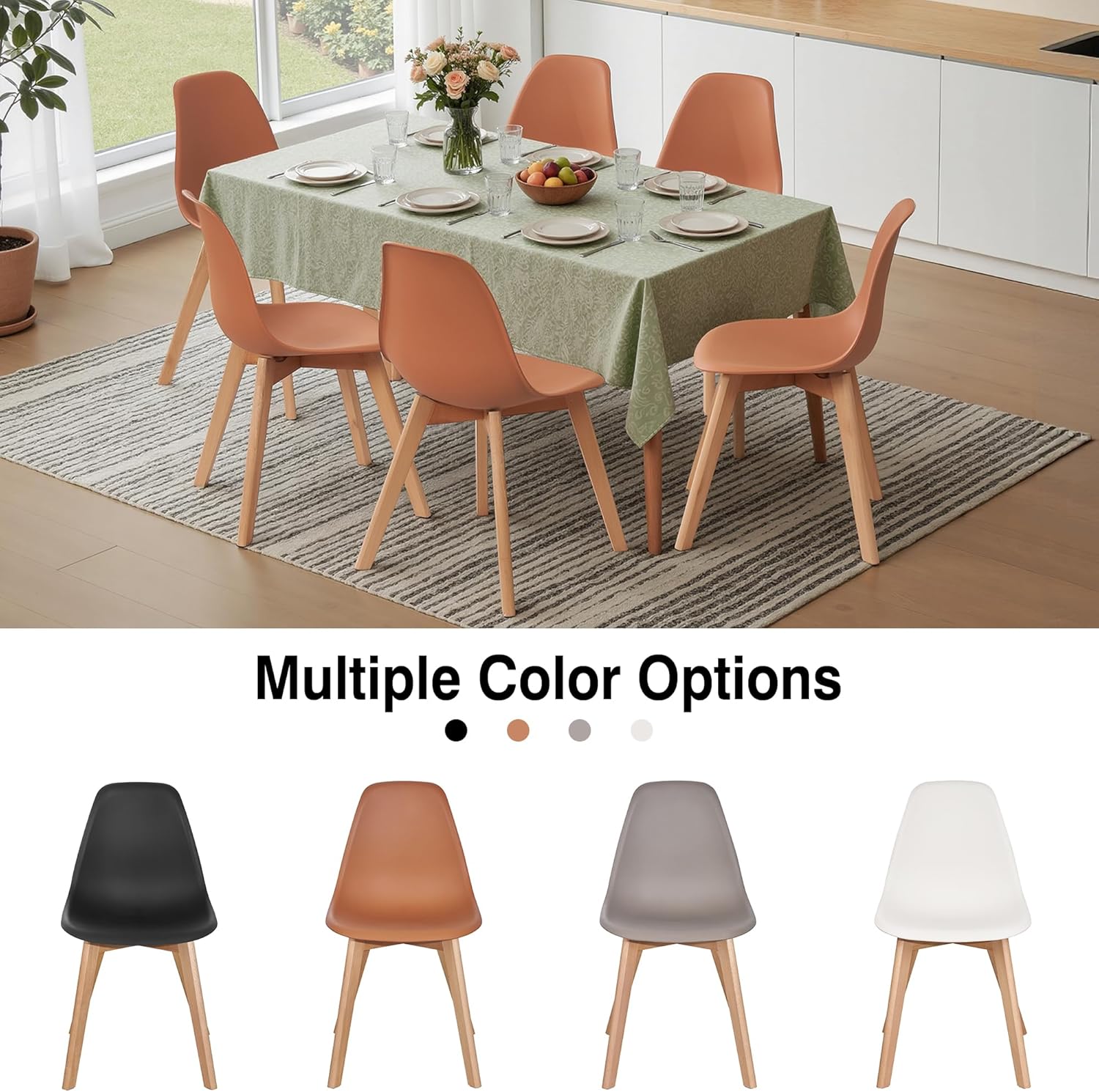 VECELO Dining Chairs Set of 4